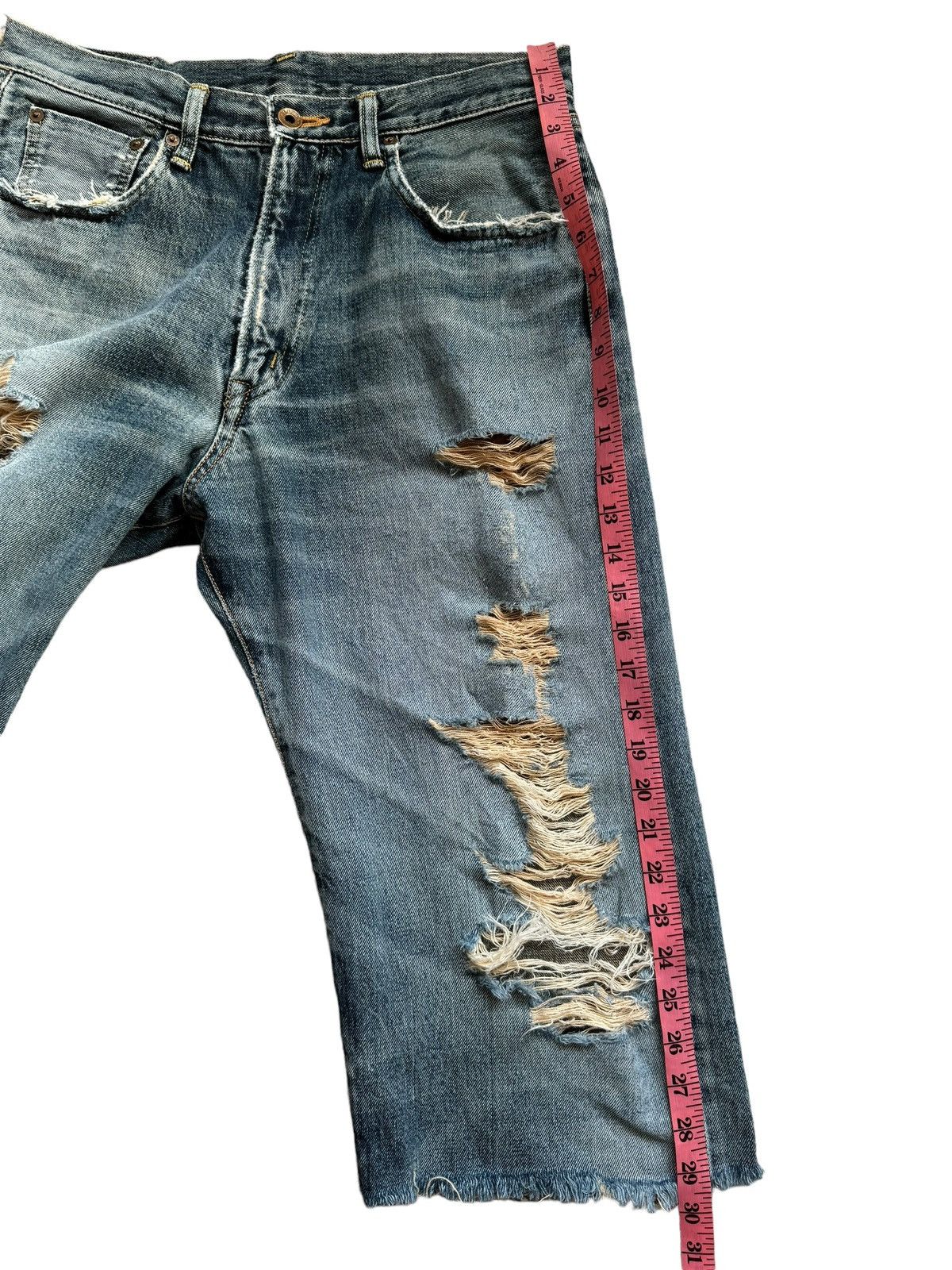 If Six Was Nine Vintage Edwin 505 Selvedge Distressed Short Jeans Size US 31 - 16 Thumbnail