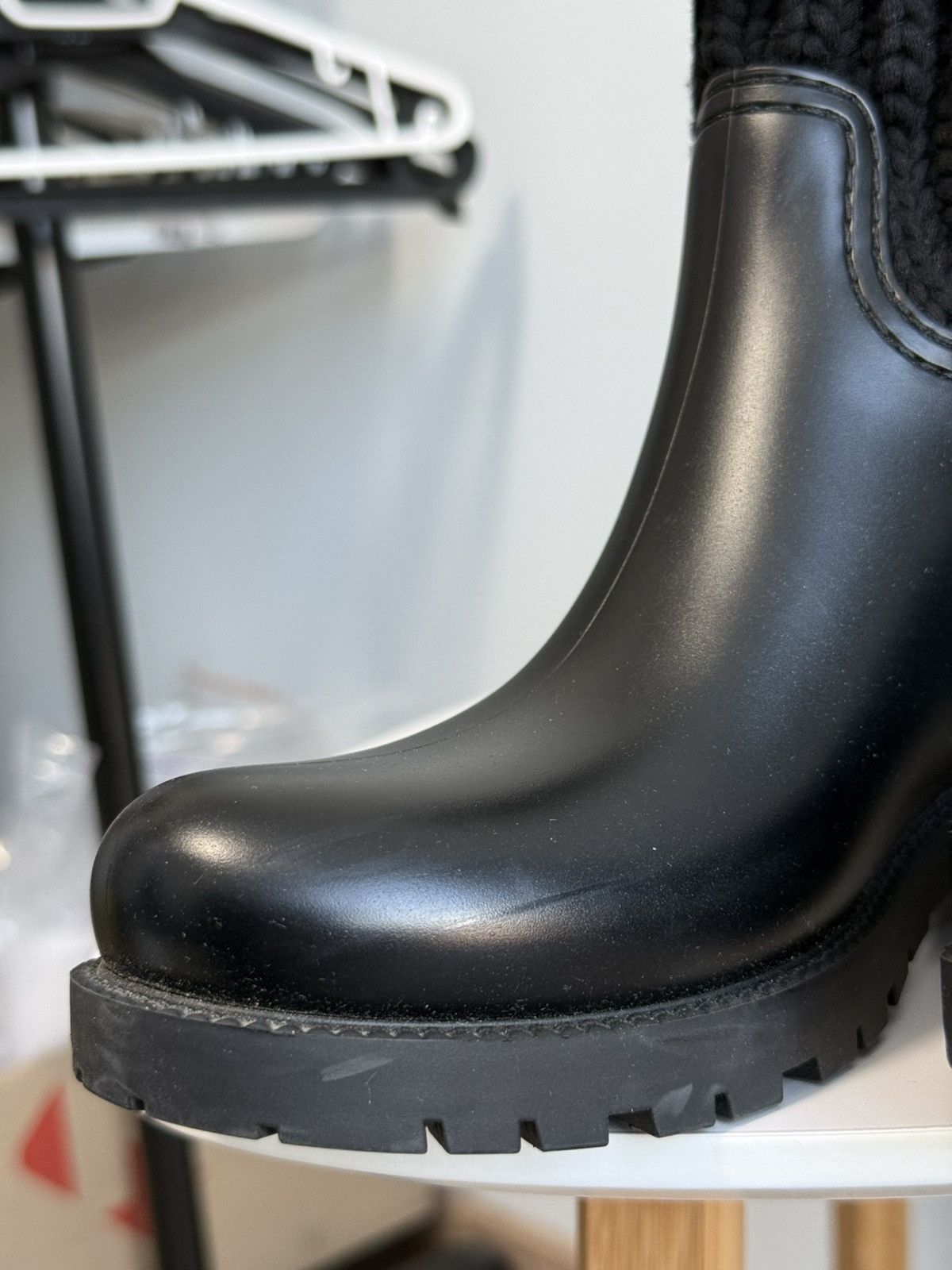 Moncler Moncler Women's Ginette Rain Boot Knitting Black Size US 7 / IT 37 - 9 Thumbnail