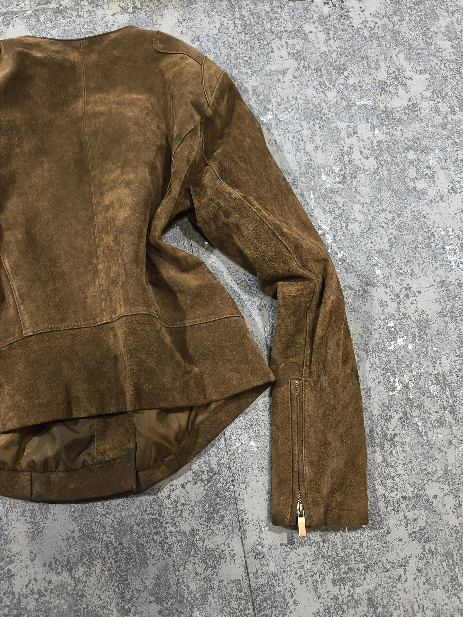 Hysteric Glamour SUEDE LEATHER CROP MOTO BIKER GIRL JACKET Size M / US 6-8 / IT 42-44 - 8 Thumbnail