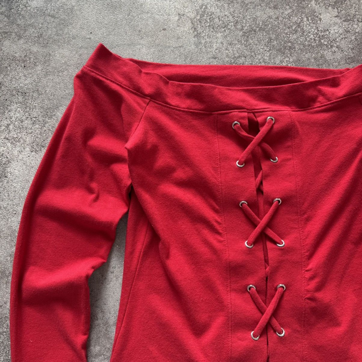 20471120 × Japanese Brand Guess Vintage Y2K Lace Up Avant Garde Long Sleeve Size S / US 4 / IT 40 - 3 Thumbnail