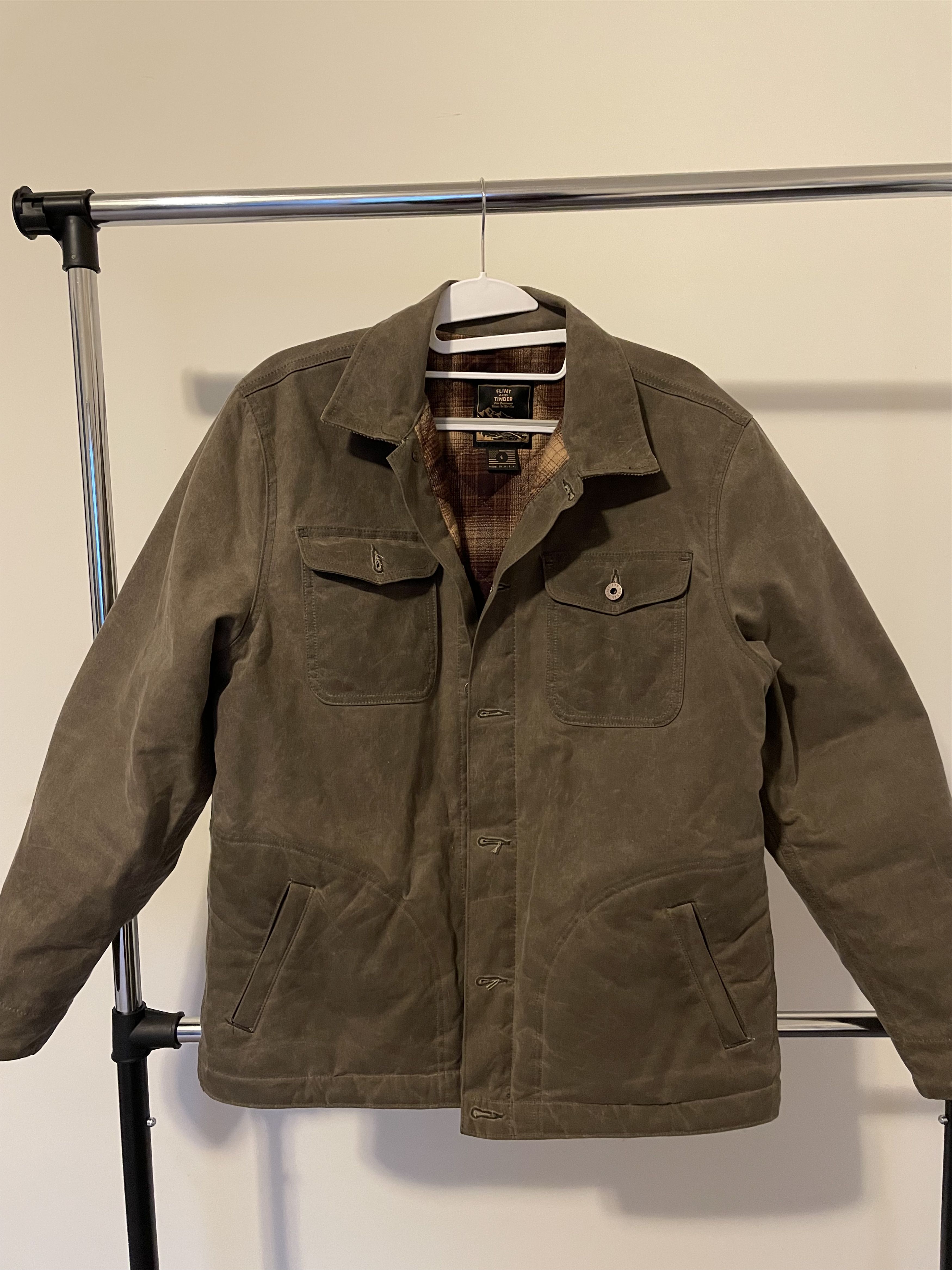Flint And Tinder Flannel-Lined Quilted Waxed Rancher Jacket Size US L / EU 52-54 / 3 - 2 Thumbnail