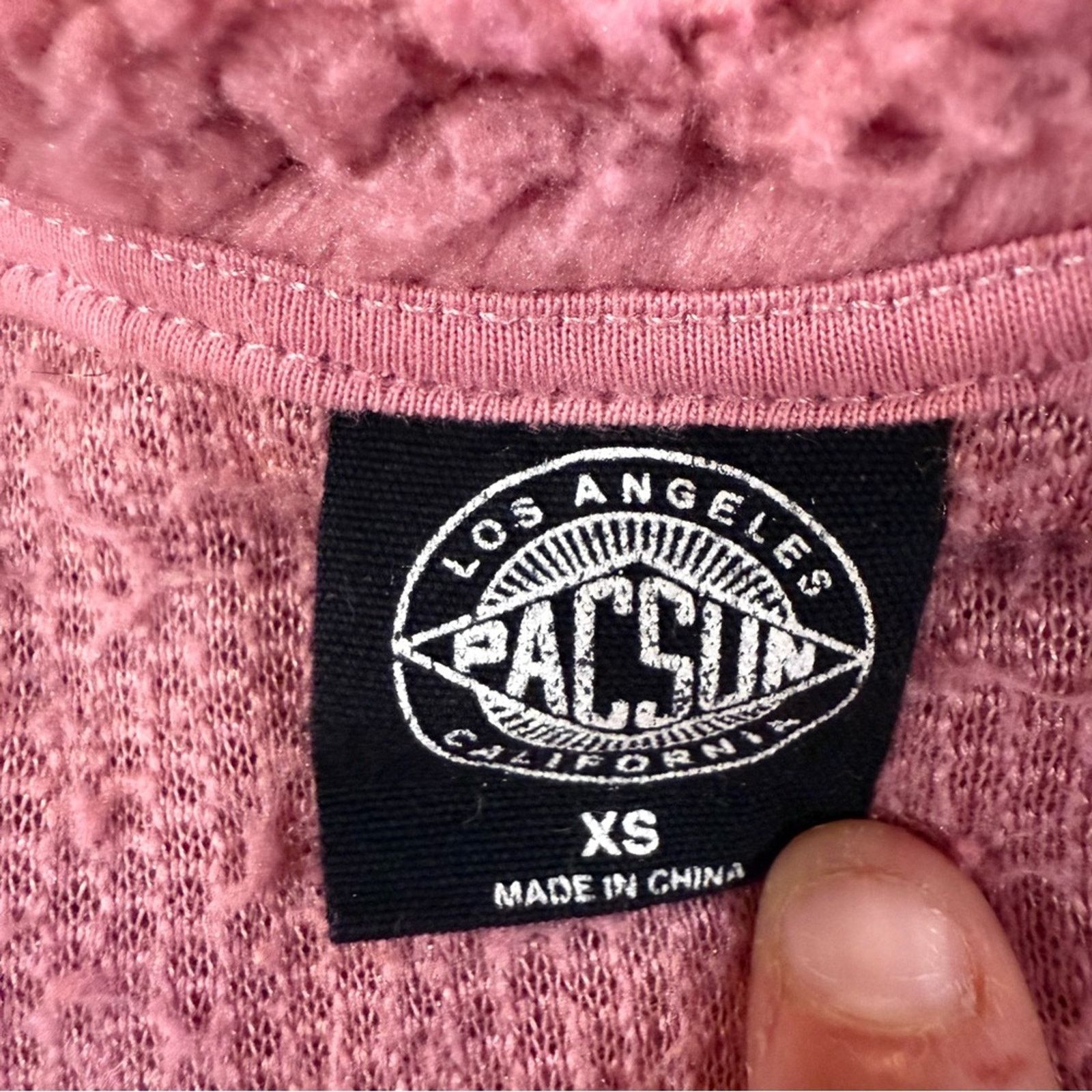 Pacsun PacSun Full Zip Flower Teddy Sherpa Jacket Women's Size XS Size XS / US 0-2 / IT 36-38 - 5 Thumbnail