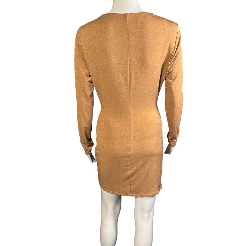 Zara NWT New Zara Cowl Neck Brown Mini Dress Size M Size M / US 6-8 / IT 42-44 - 6 Thumbnail