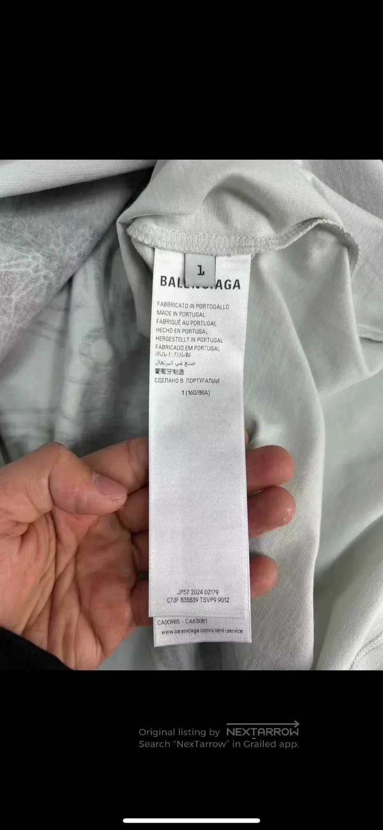 Balenciaga Balenciaga White Long Sleeve Sweatshirt with Small Cow Let Size US S / EU 44-46 / 1 - 4 Thumbnail