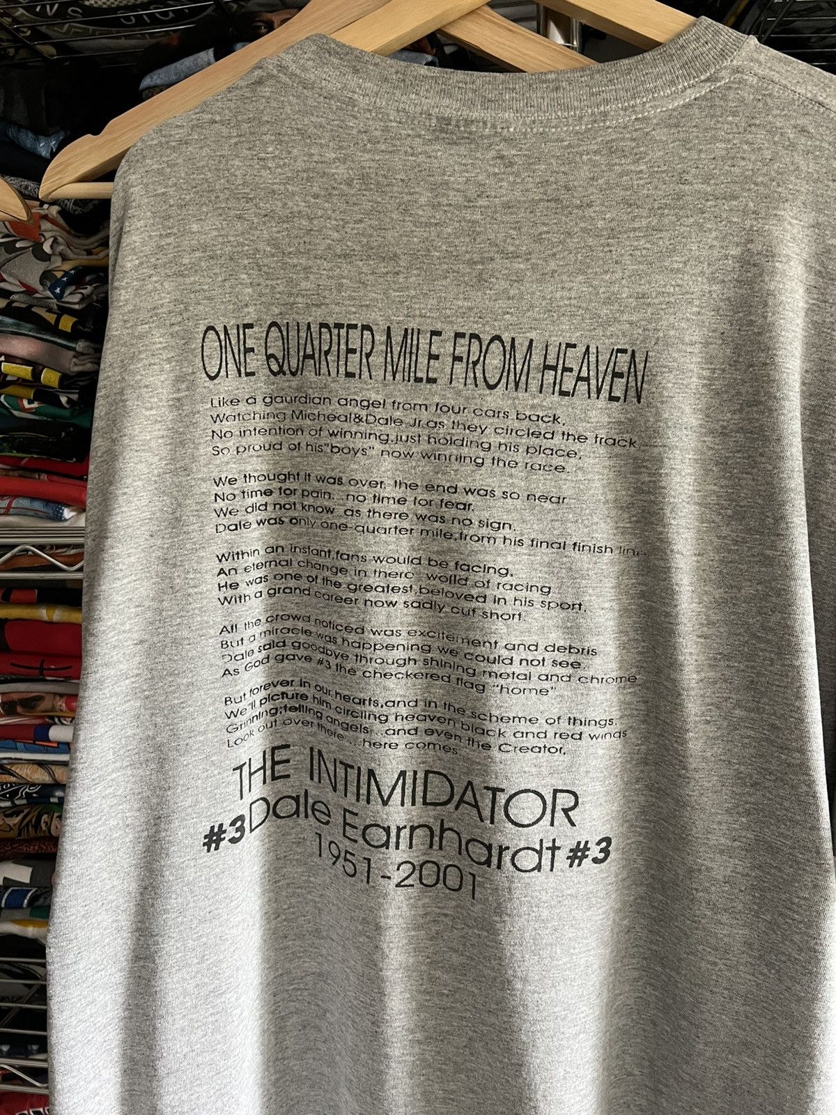 NASCAR 2001 In Memory of Dale Earnhardt Mile from Heaven Racing Tee Size US XXL / EU 58 / 5 - 2 Thumbnail