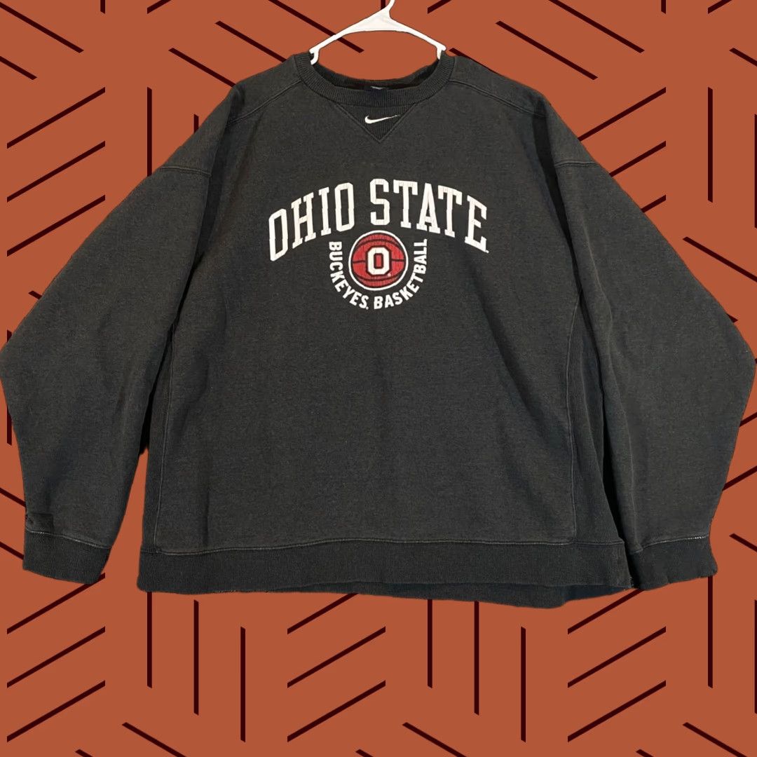 Nike Nike Ohio State Jacket Mens XL Gray Basketball Pullover Crewneck Buckeyes Y2K OSU Size US XL / EU 56 / 4 - 1 Thumbnail