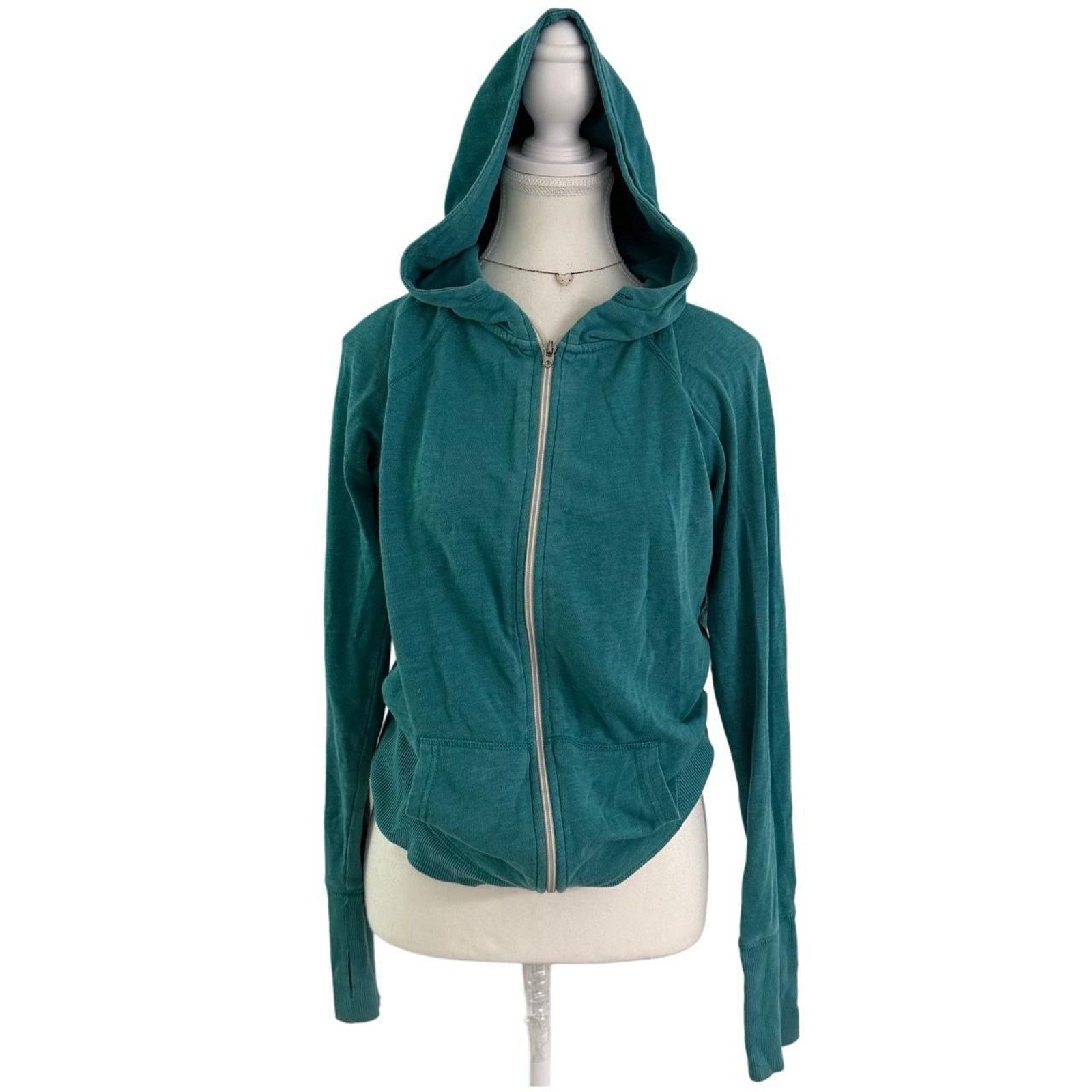 American Eagle Outfitters 2000s Teal Blue American Eagle Zip Super Comfy Hoodie Size M Size M / US 6-8 / IT 42-44 - 1 Thumbnail