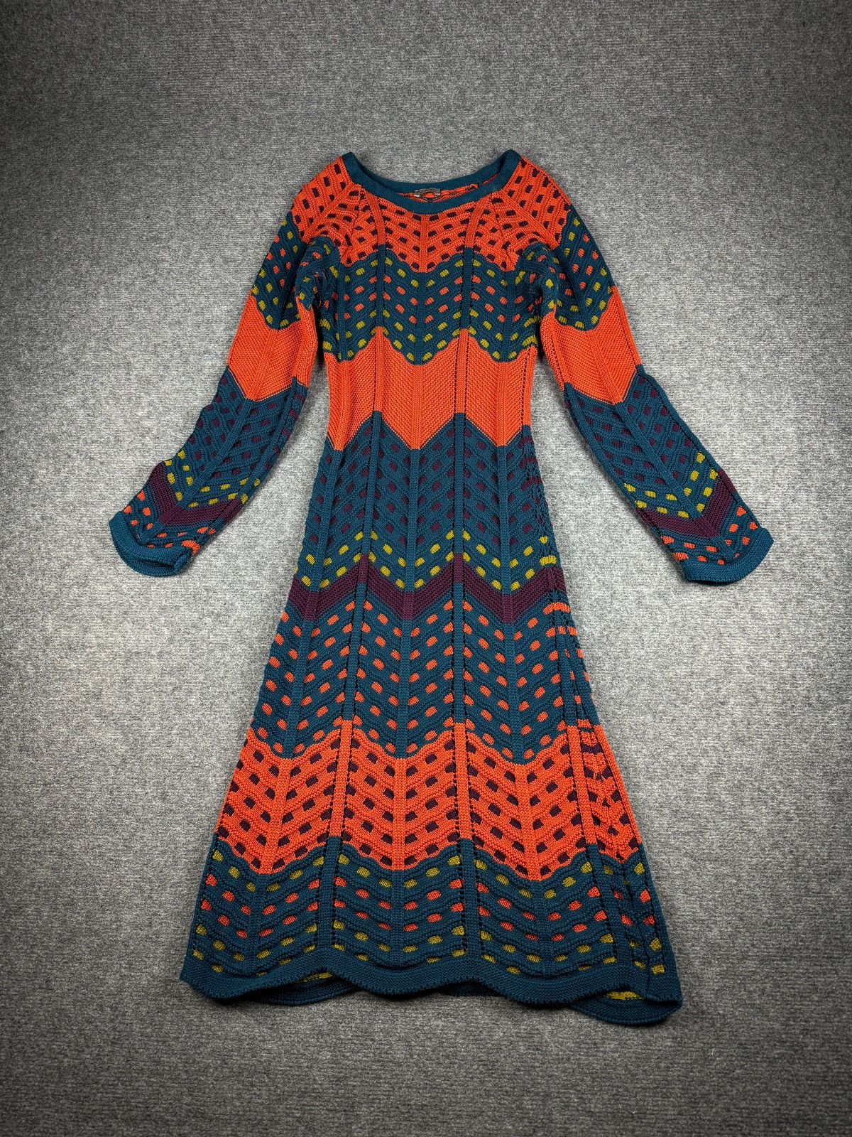 Japanese Brand Avant Garde archive multicolor knitted dress Size S / US 4 / IT 40 - 1 Thumbnail