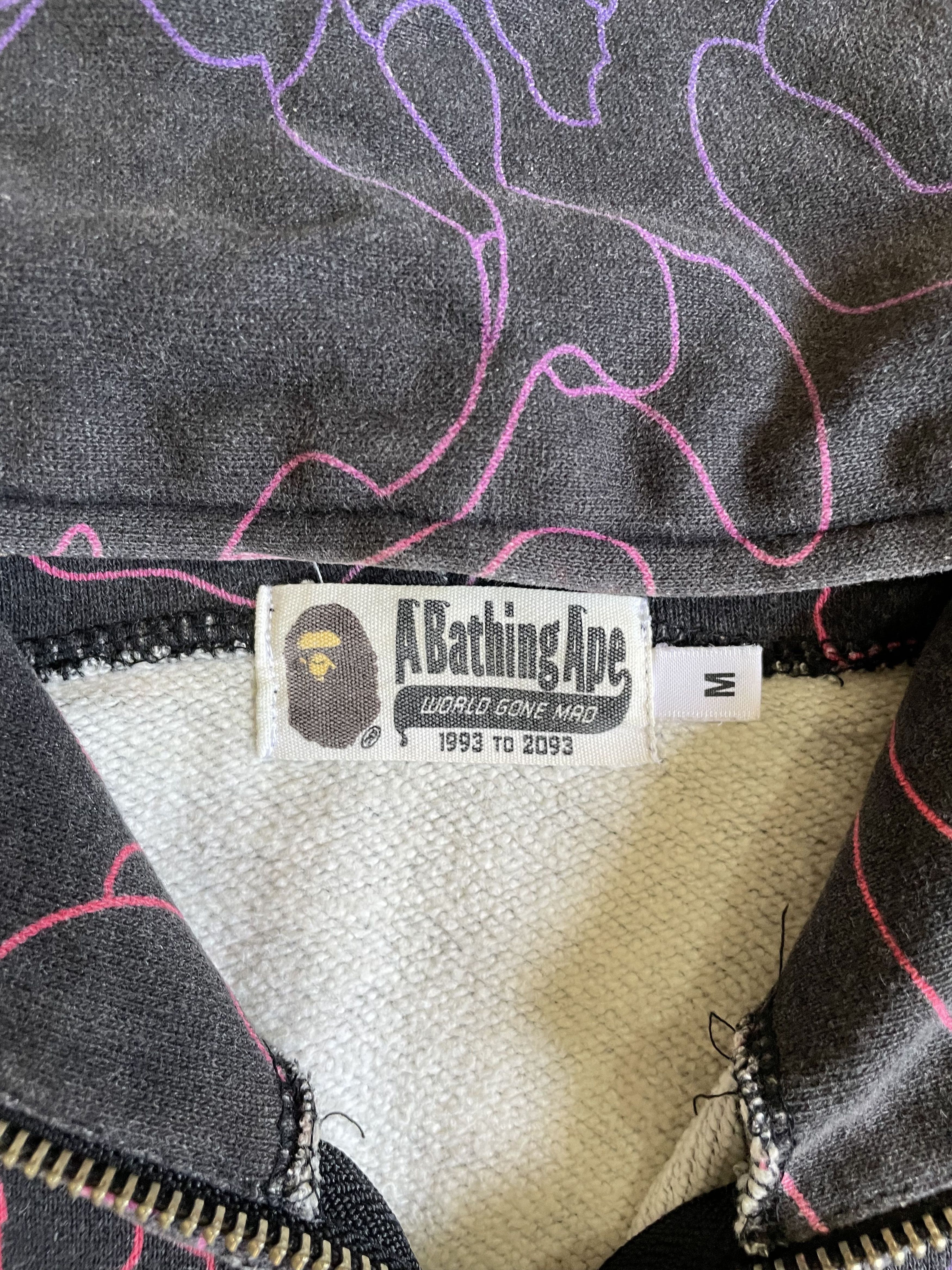 Bape Bape Shark Hoodie Pencil Neon Camo A Bathing Ape Size US M / EU 48-50 / 2 - 8 Thumbnail