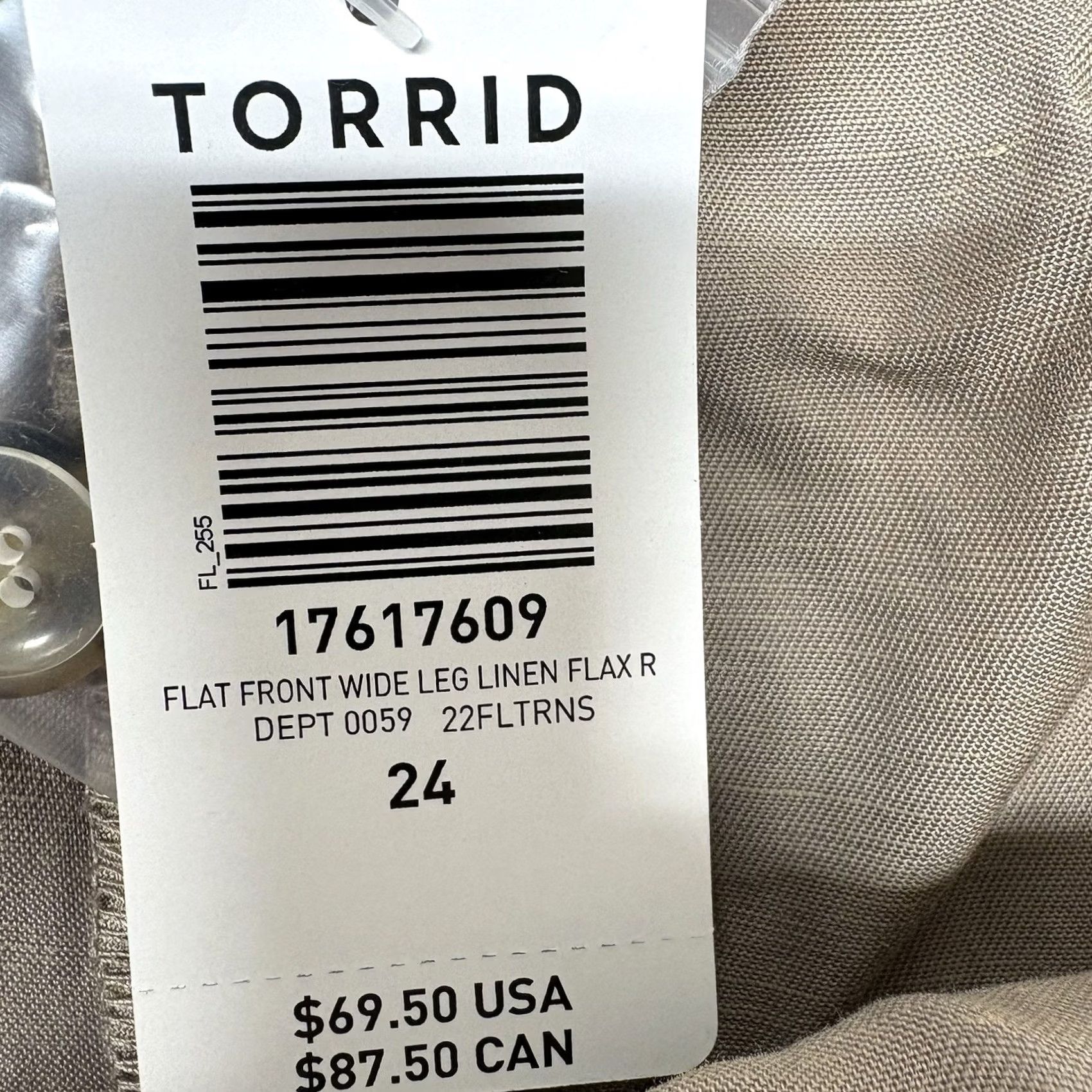 Torrid Torrid Plus Size Linen Wide Leg Pants Brown Flax Tan Size 42" / US 20 - 5 Thumbnail
