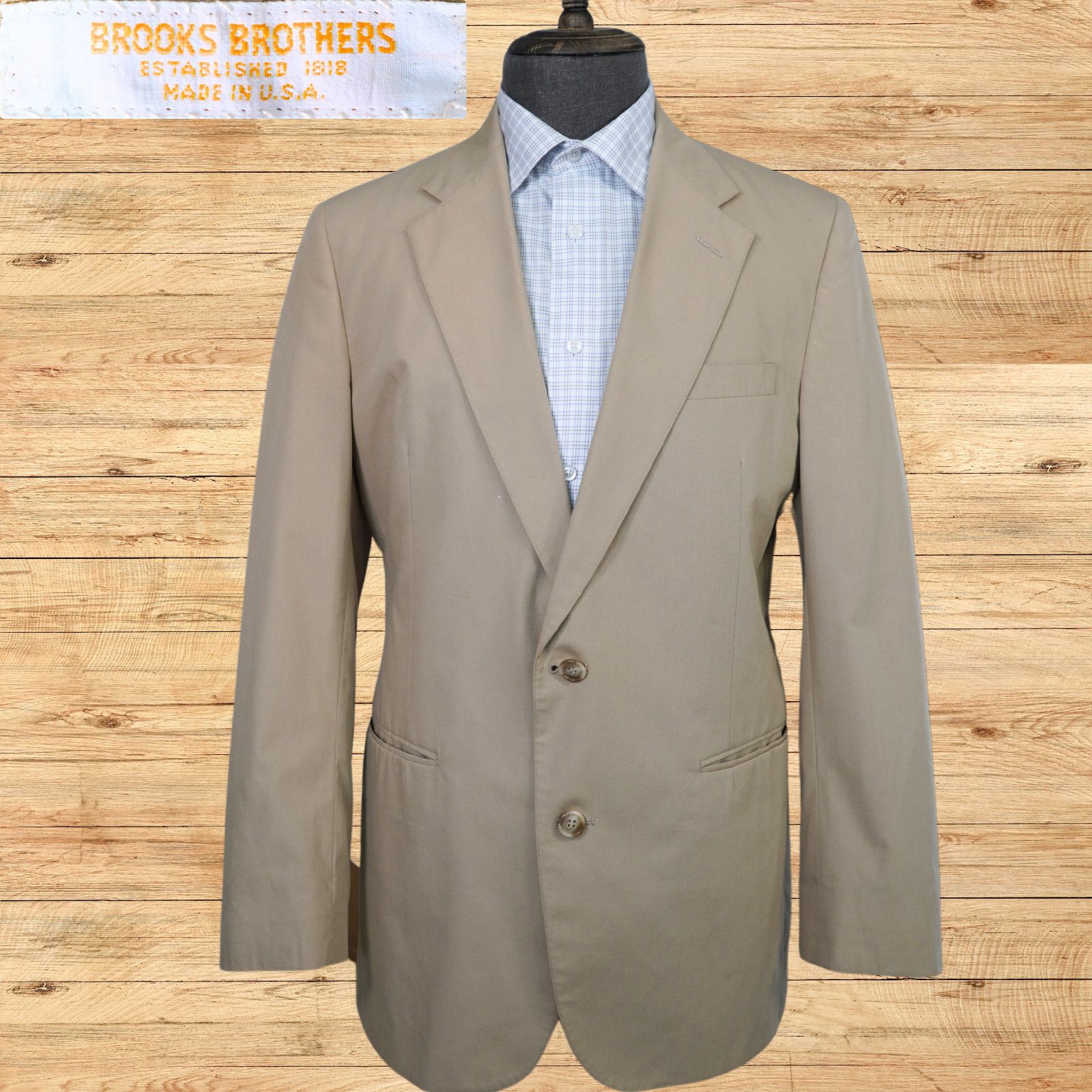 Brooks Brothers Vintage Brooks Brothers 60's Sport Coat Mens 42R Tan Size 42R - 1 Thumbnail