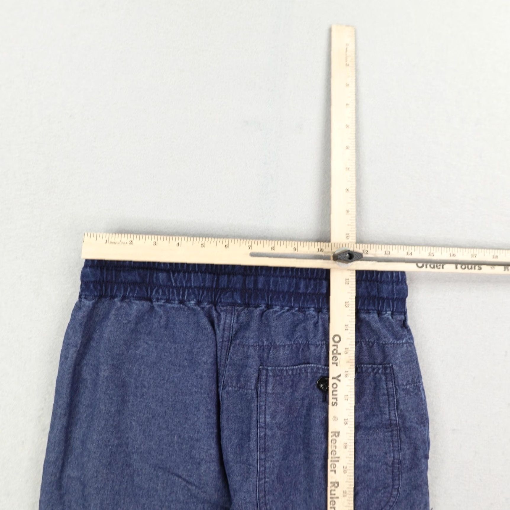 J.Crew VINTAGE J.CREW Shorts Mens Small Casual Summer Cotton Drawstring Elastic Waist Pockets Blue Size US 29 - 4 Thumbnail