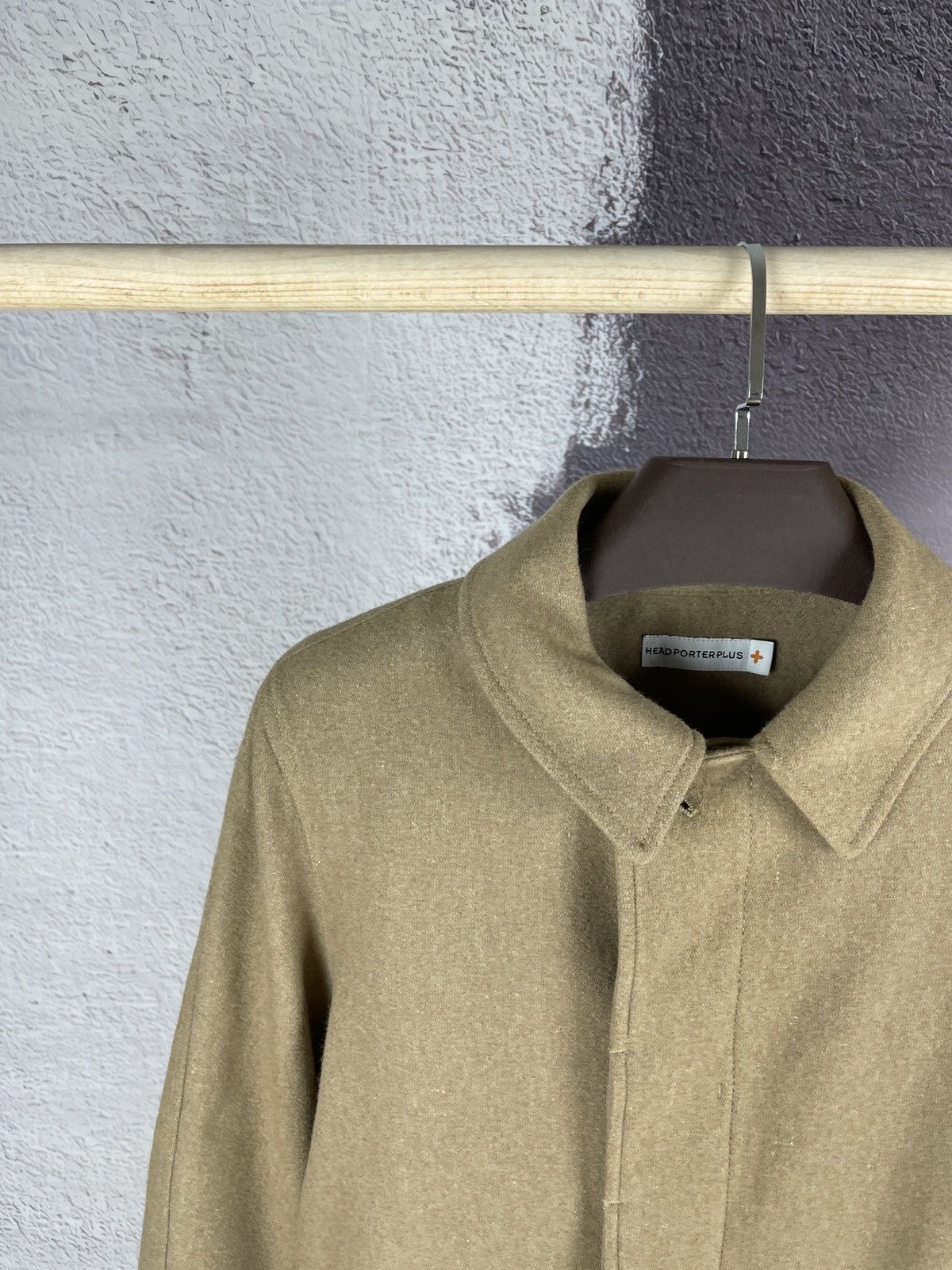 Head Porter Head Porter Plus beige single breasted wool coat size L Size US L / EU 52-54 / 3 - 8 Thumbnail