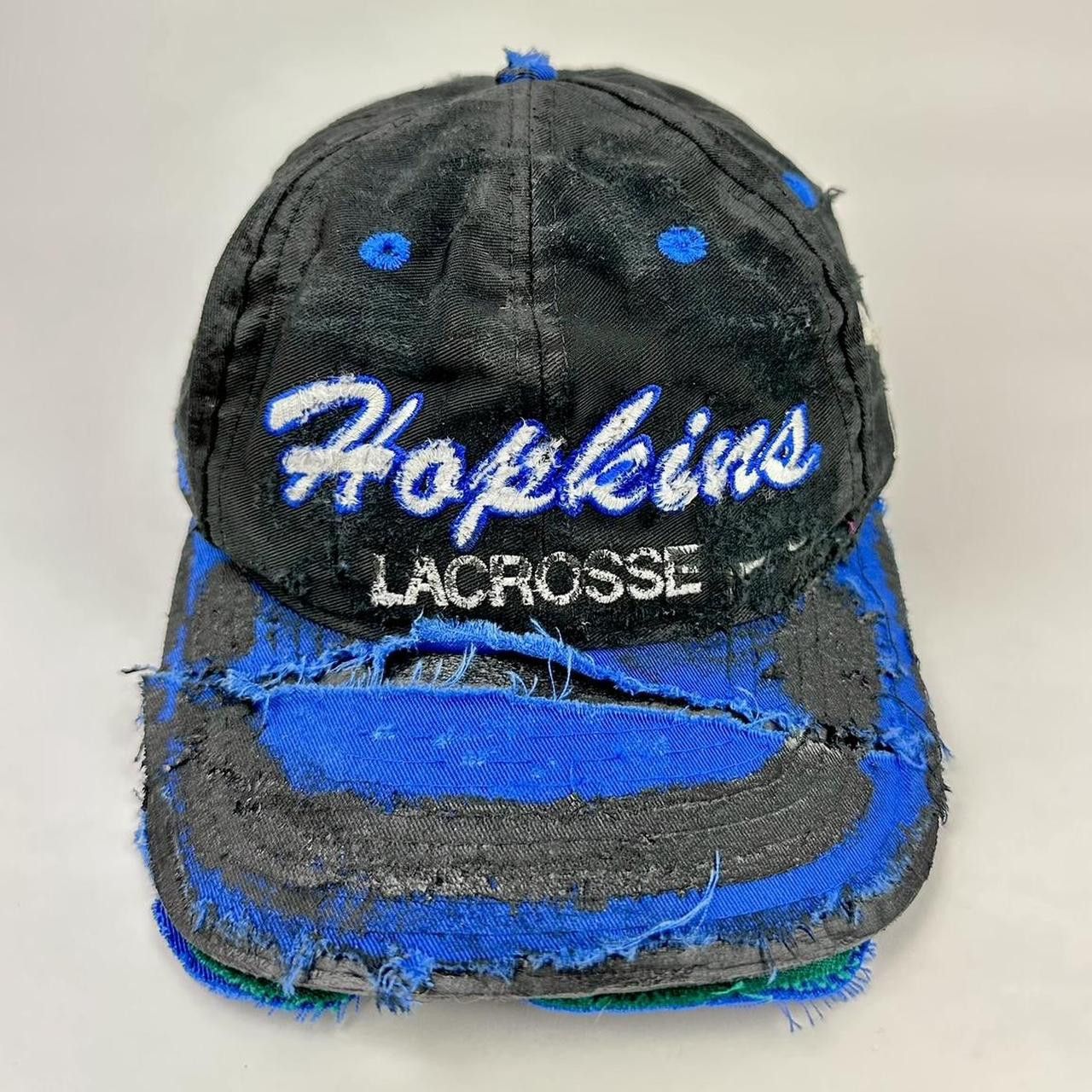 Vintage ASTROBOI* Hopkins Lacrosse Black & Blue Distressed Cap Size ONE SIZE - 1 Thumbnail