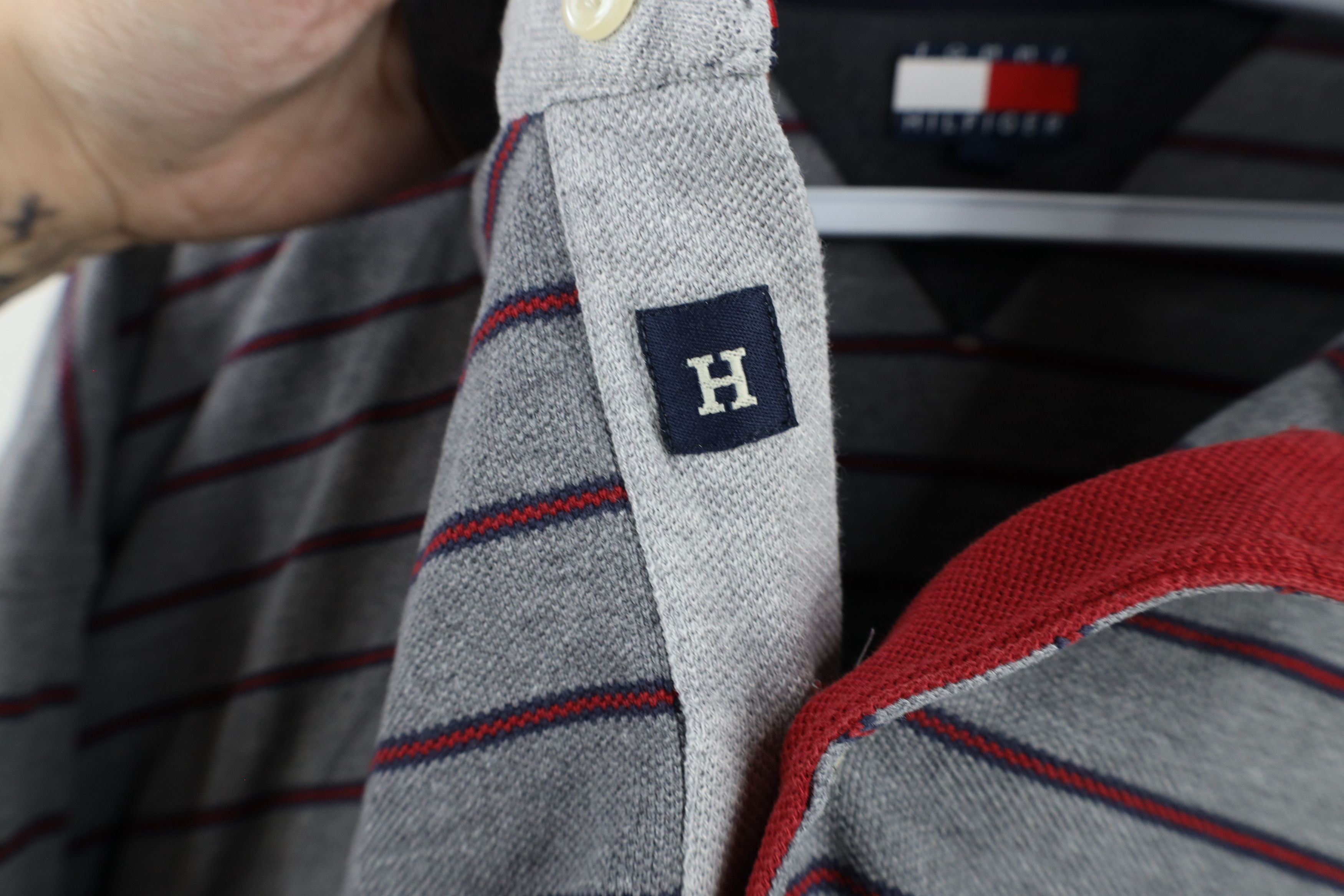 Tommy Hilfiger × Vintage Vintage 90s Tommy Hilfiger Striped Long Sleeve Rugby Polo Size US XXL / EU 58 / 5 - 5 Thumbnail
