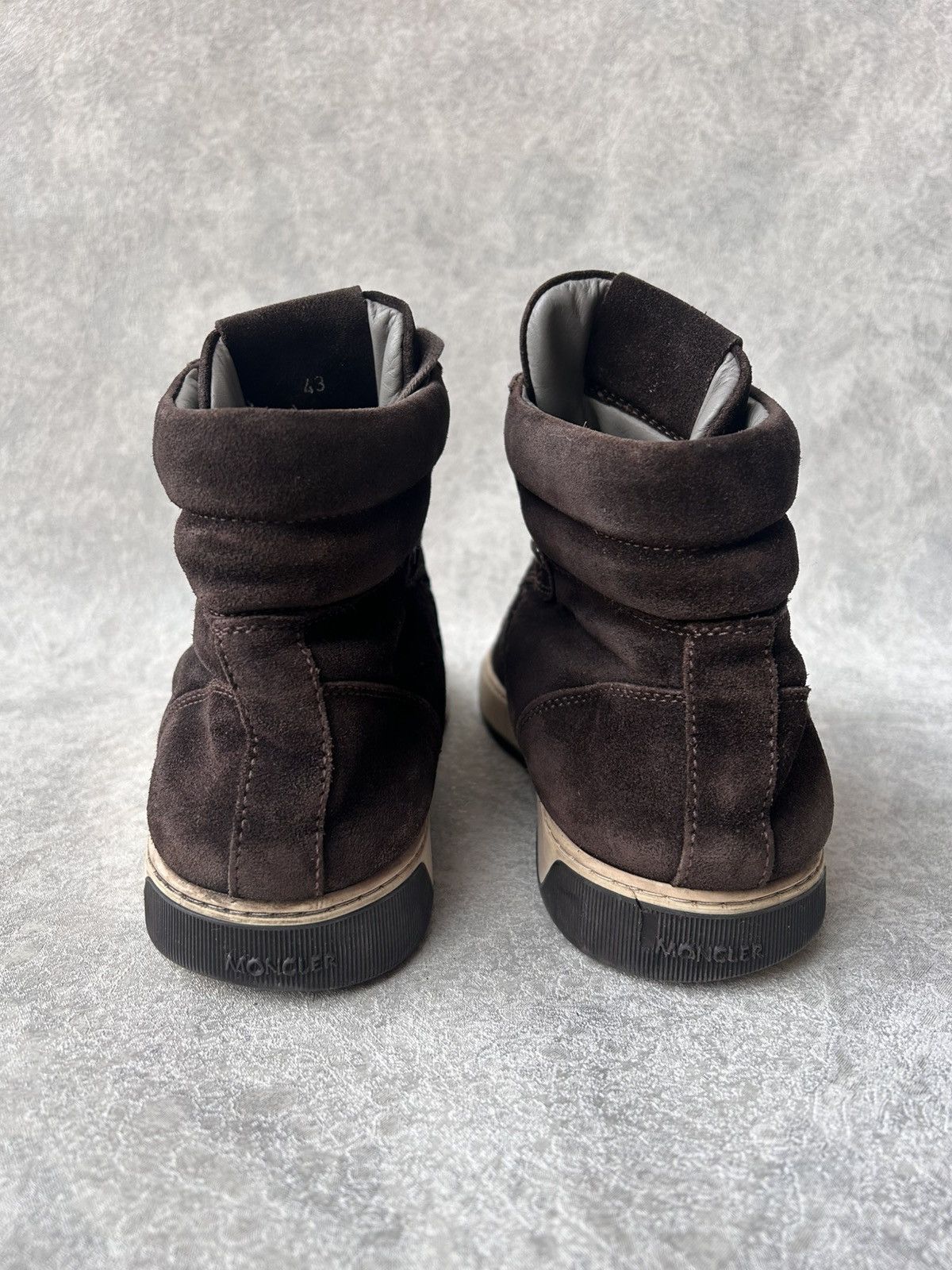 Moncler Vintage Moncler Suede High Top Sneakers Size US 10 / EU 43 - 6 Thumbnail