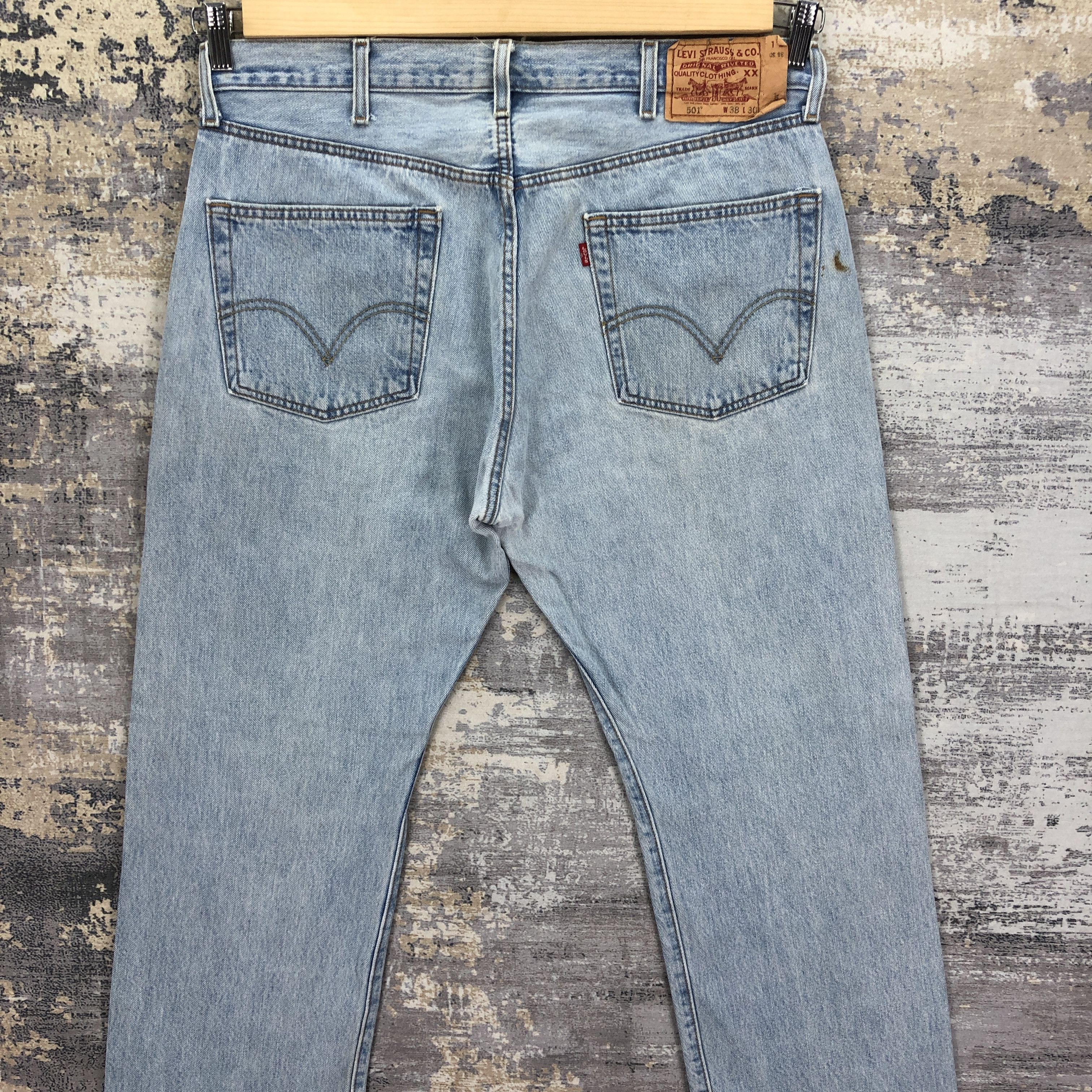 Levi's Vintage Y2K Levis 501 Sunfaded Jeans Levi's Distressed Denim Size US 36 / EU 52 - 4 Thumbnail