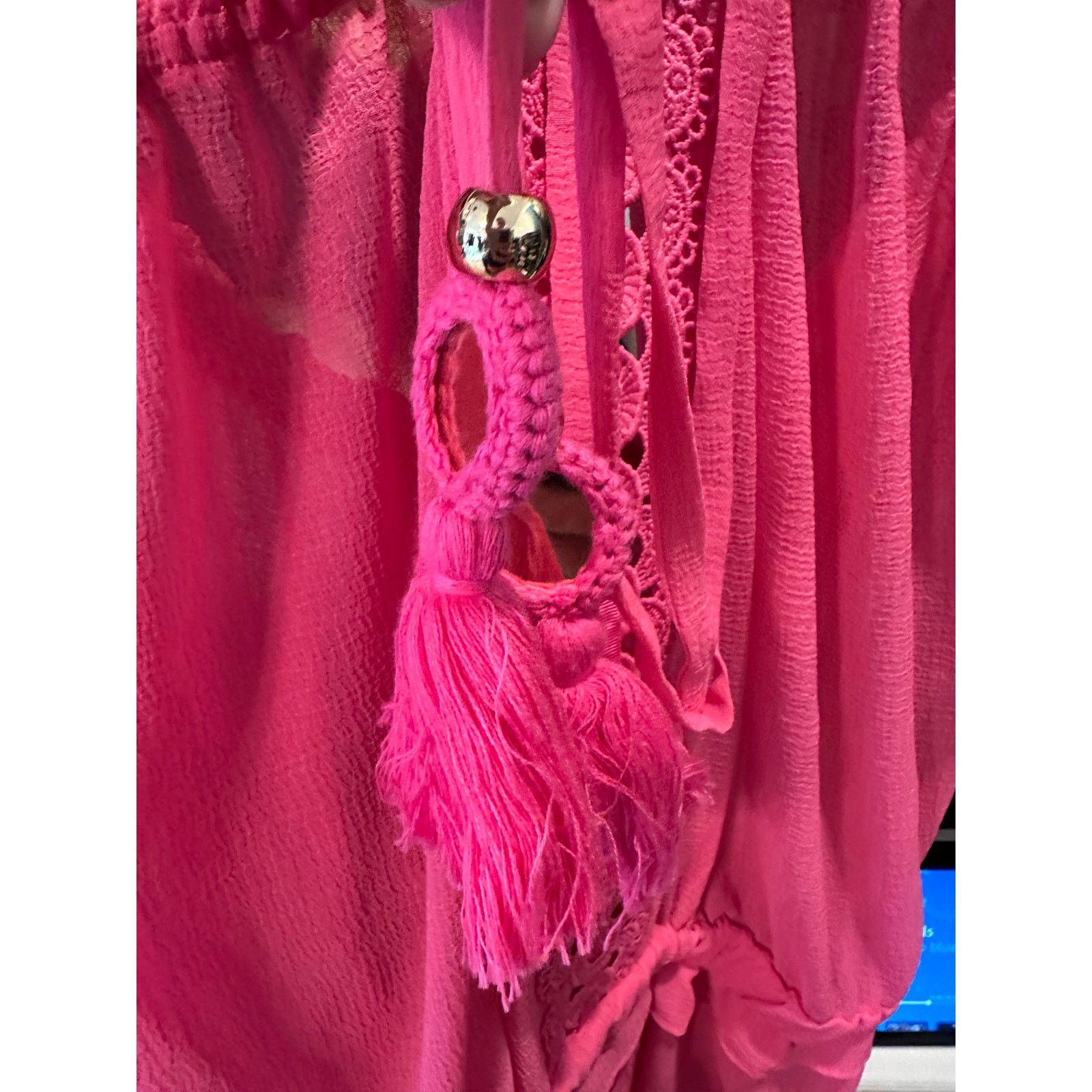 Ramy Brook Ramy Brook Priscilla Sleeveless Halter Tassels Dress Pink L Size L / US 10 / IT 46 - 15 Thumbnail