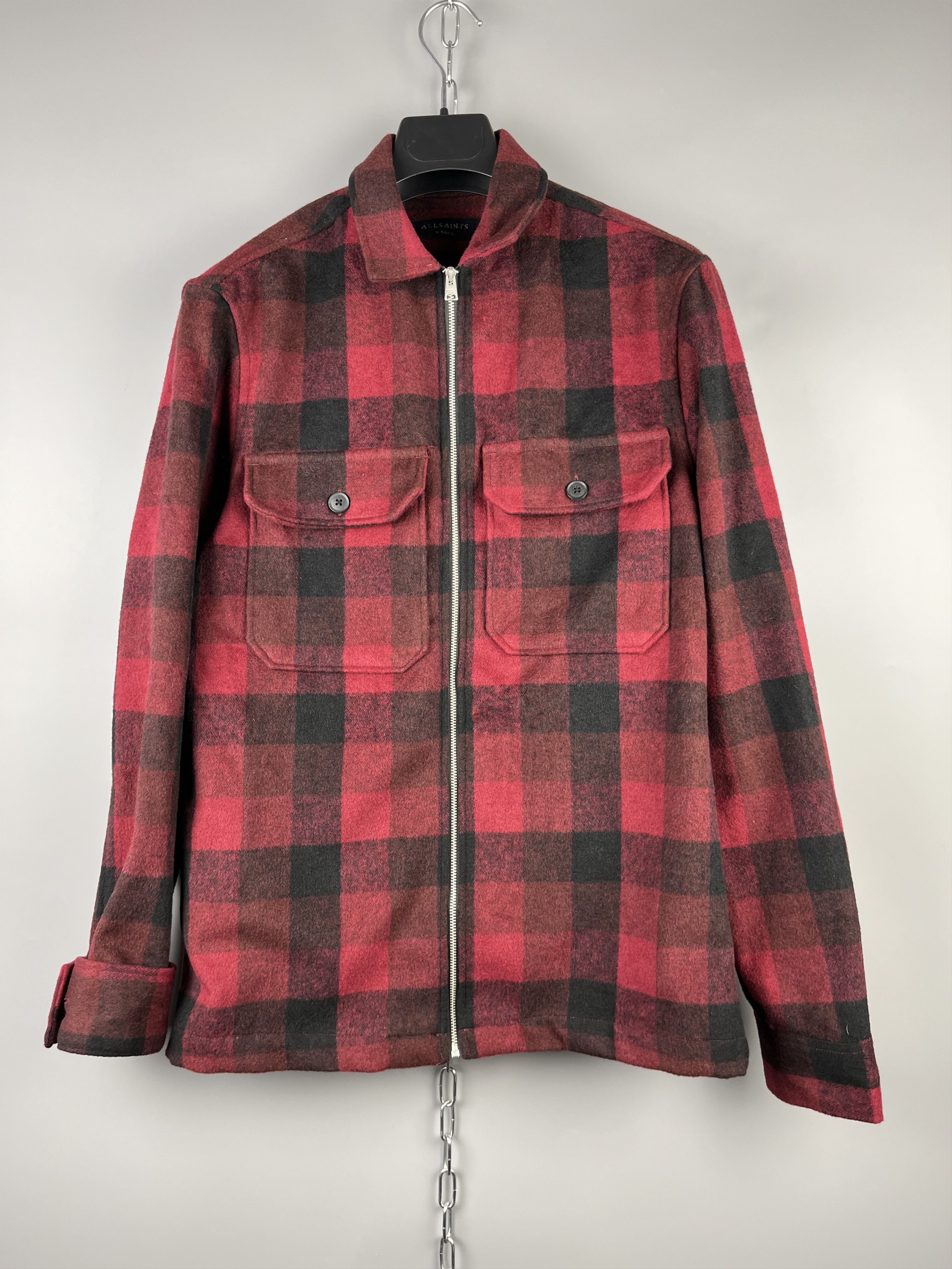 Allsaints Checked Flannel Casual Shirt Overshirt