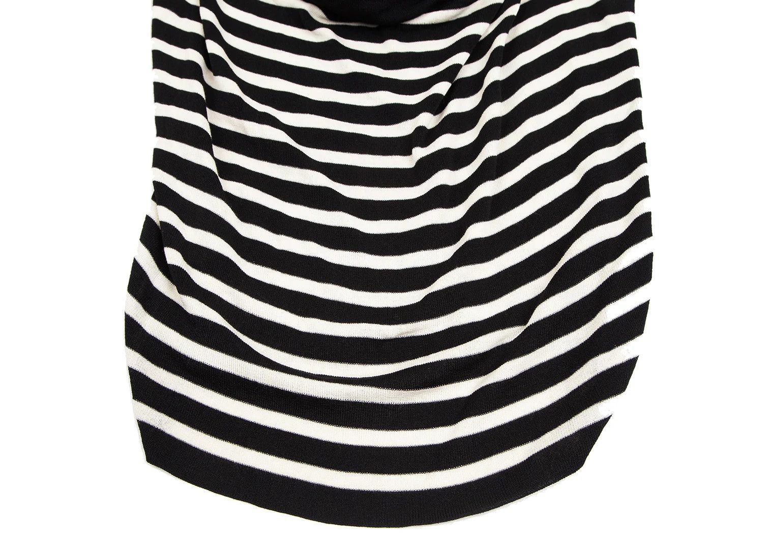 Jean Paul Gaultier Black and White Striped Sleeveless Knit Draped Top Size US M / EU 48-50 / 2 - 6 Thumbnail