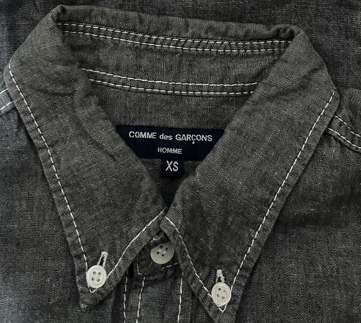 Comme des Garcons Cdg homme AD2009 contrast stitching button down shirt Size US S / EU 44-46 / 1 - 3 Thumbnail