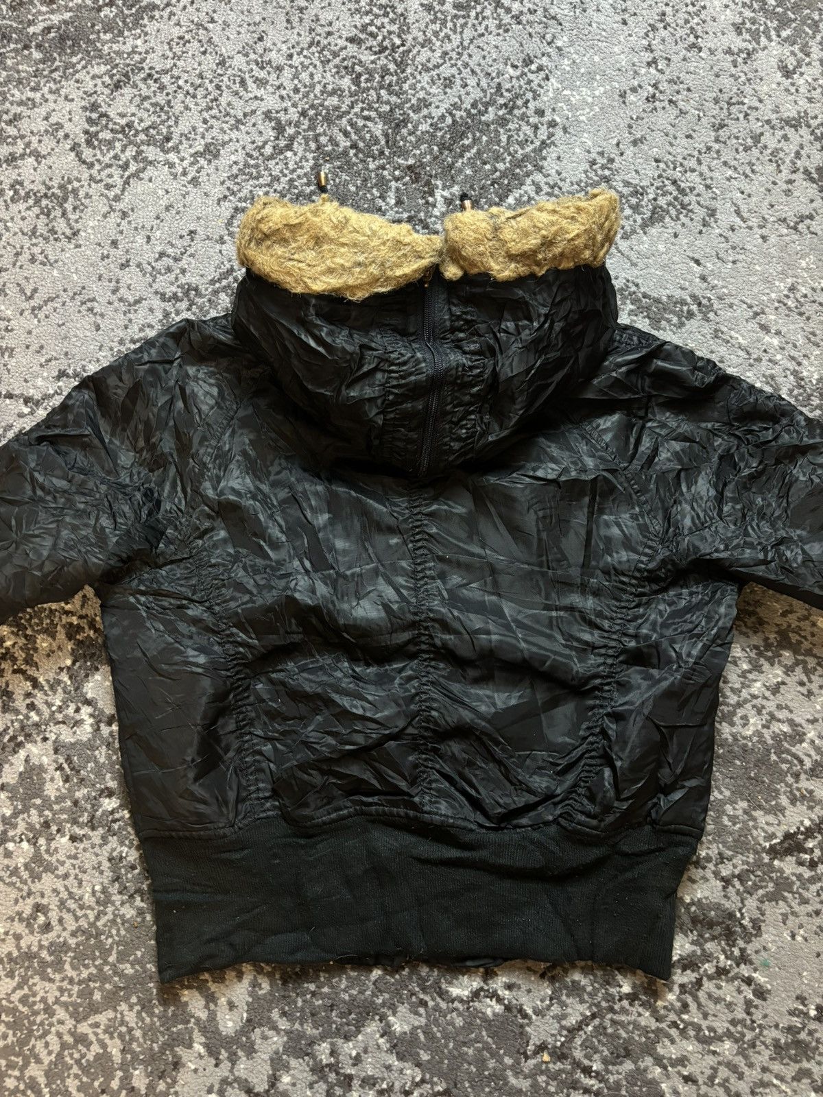 Japanese Brand × Vintage Vintage Y2K Bomber Owens Style Fur Collar Avantgarde Jacket Size US S / EU 44-46 / 1 - 13 Thumbnail