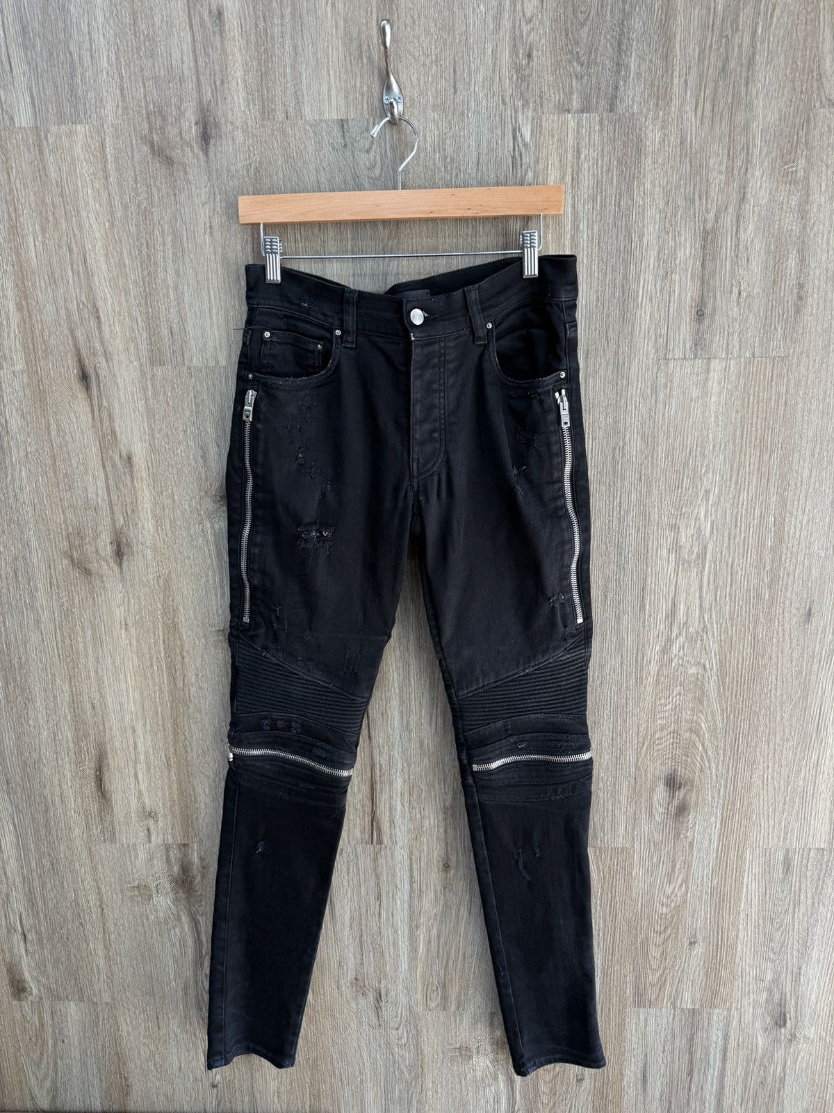 Amiri Amiri Black MX2 Denim Jeans Size US 31 - 1 Thumbnail