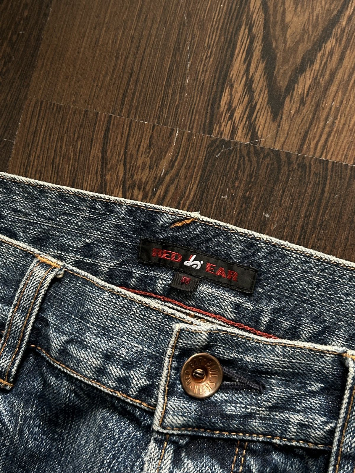 Paul Smith Red Ear × Vintage 💥 VINTAGE 💥 Paul Smith Red Ear Selvedge Distressed Jeans Size US 36 / EU 52 - 4 Thumbnail