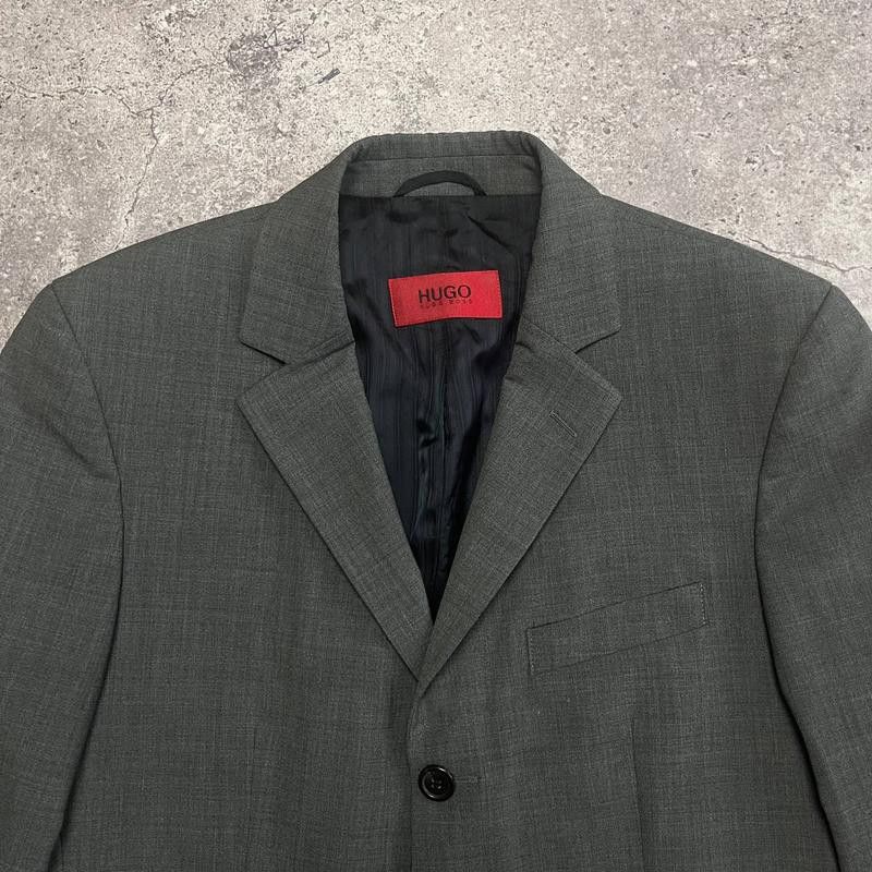 Hugo Boss × Vintage Hugo Boss Men's Wool Classic Gray Blazer Size 36 US 46 EU Size 36R - 4 Thumbnail
