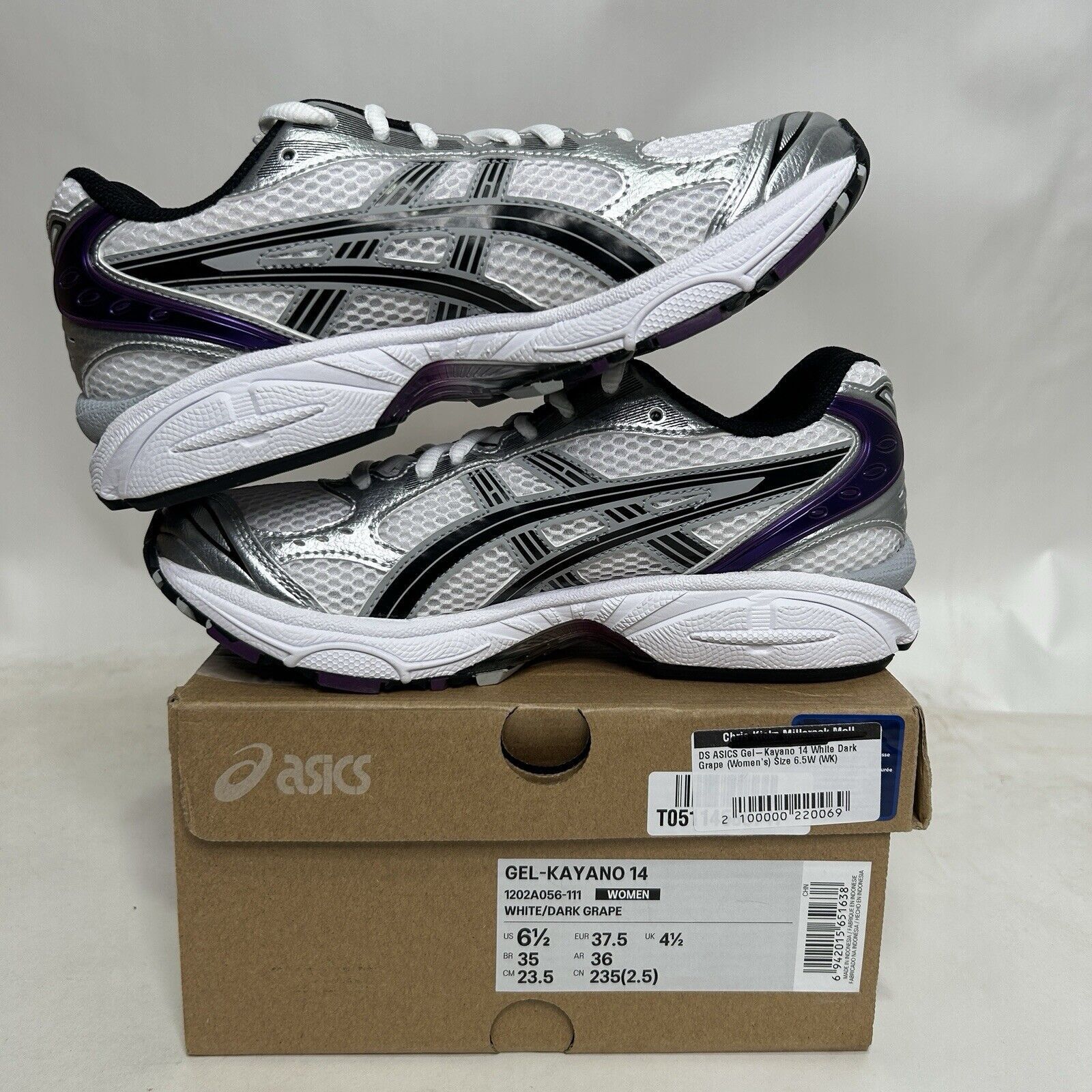 Asics ASICS Gel Kayano 14 WMNS “Silver White Dark Grape” 2024 Size US 6.5 / IT 36.5 - 3 Thumbnail