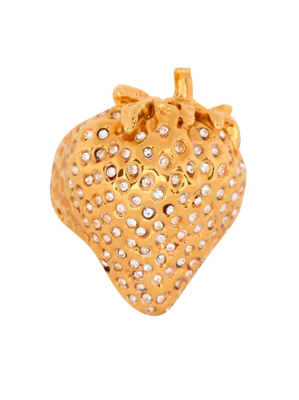 Balmain o1s1wg111225 Size:OS/Strawberry Rhinestone Ring in Golden Size ONE SIZE - 2 Thumbnail
