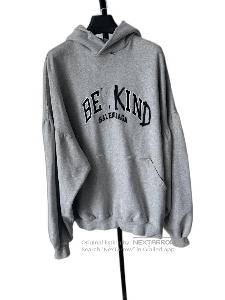 Balenciaga Balenciaga Be Kind Hooded Sweatshirt. Size US S / EU 44-46 / 1 - 1 Thumbnail