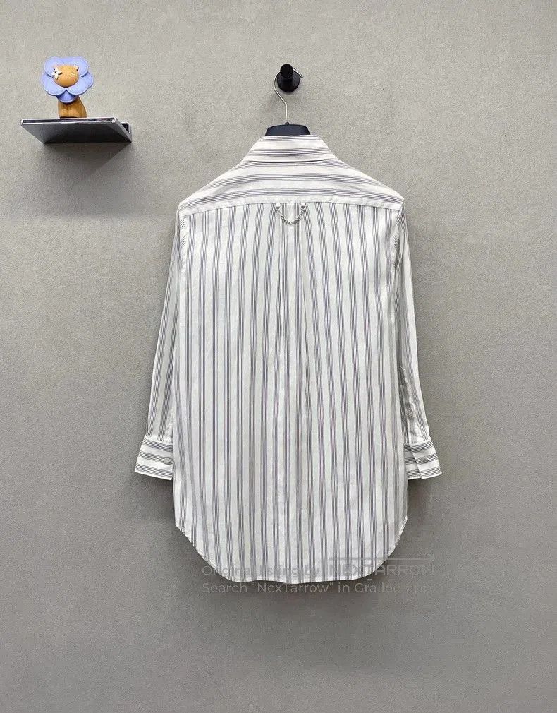 Louis Vuitton LV White Gray Stripe Long Sleeve Shirt. Size US XS / EU 42 / 0 - 3 Thumbnail
