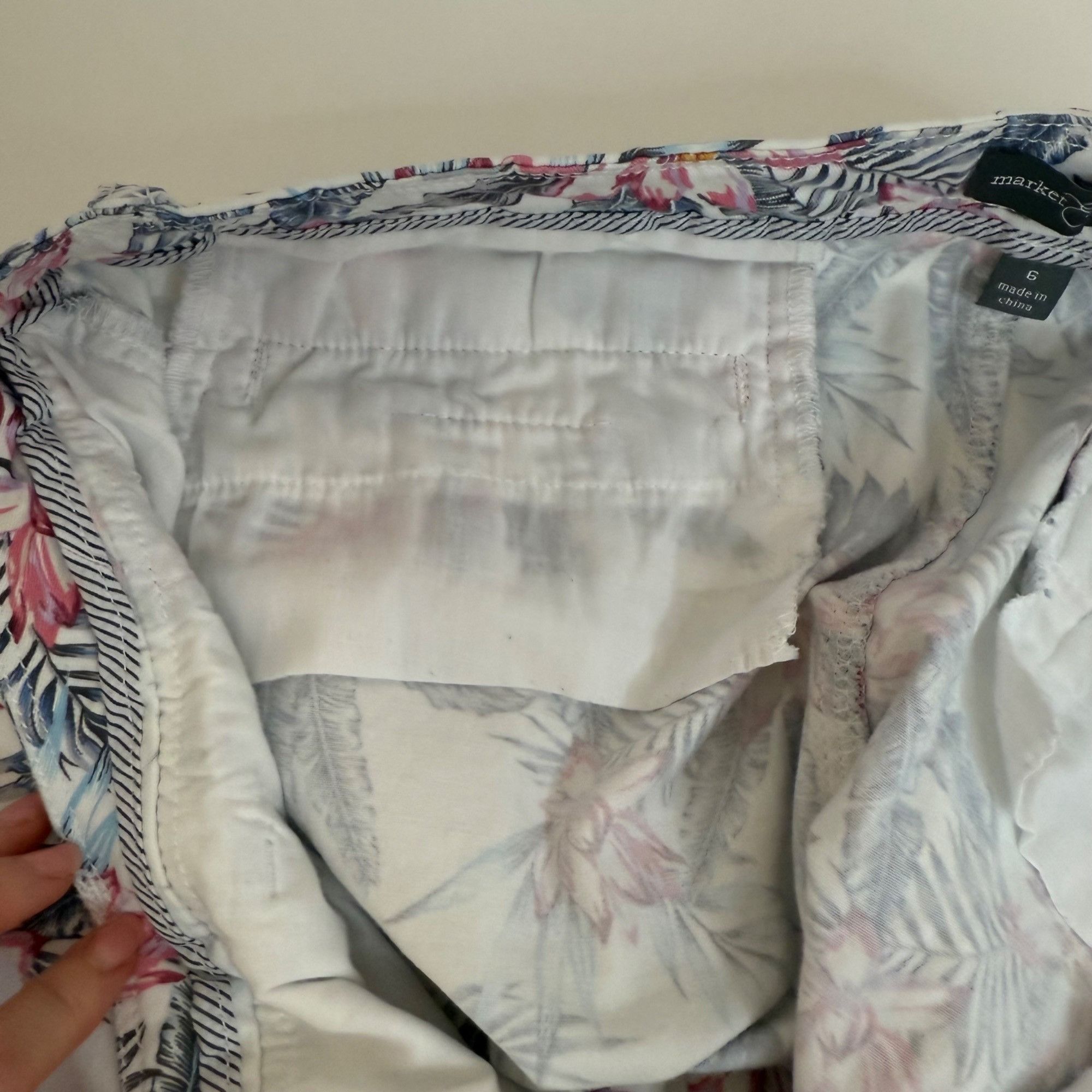 Other Market & Spruce Womens Floral Print Cotton Blend Shorts Size Size 28" / US 6 / IT 42 - 4 Thumbnail