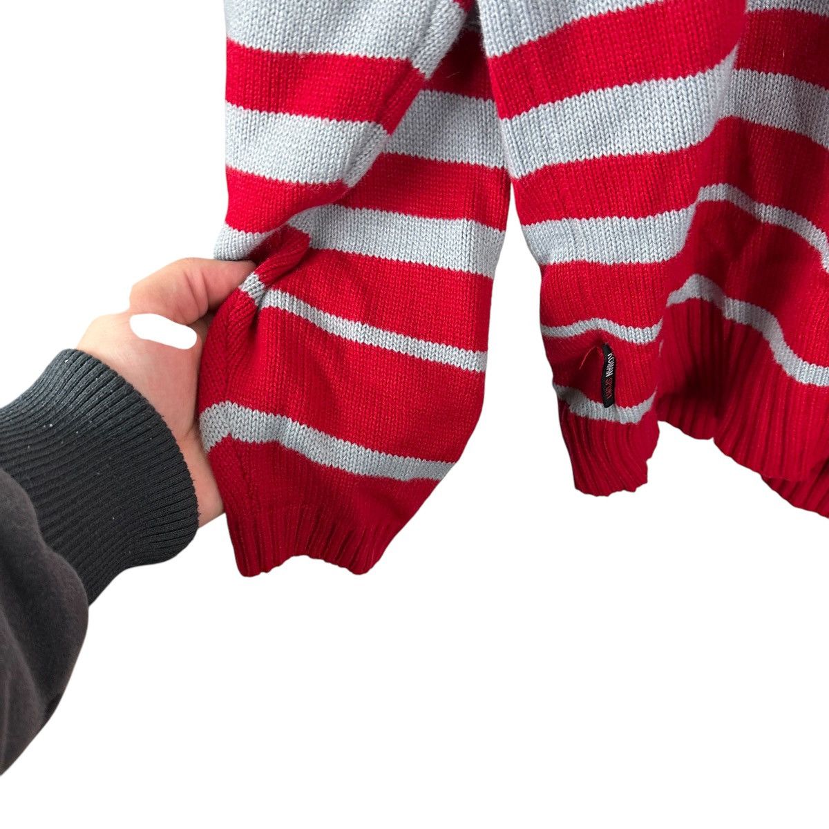 Koman × Vintage Vintage 90s Koman Sport Red Striped Knit Sweater Size US M / EU 48-50 / 2 - 6 Thumbnail