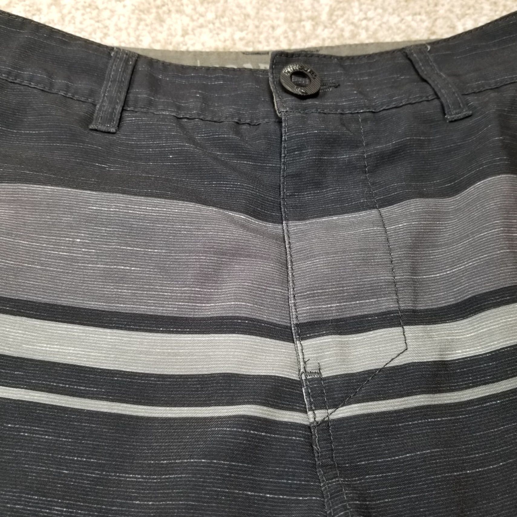 Rip Curl Rip Curl Boardwalk Walkshort Mens 26 Grey Stripe Board Shorts Surfing Swim Bottoms Regular 100% Polyester Womens? Size US 26 / EU 42 - 3 Thumbnail