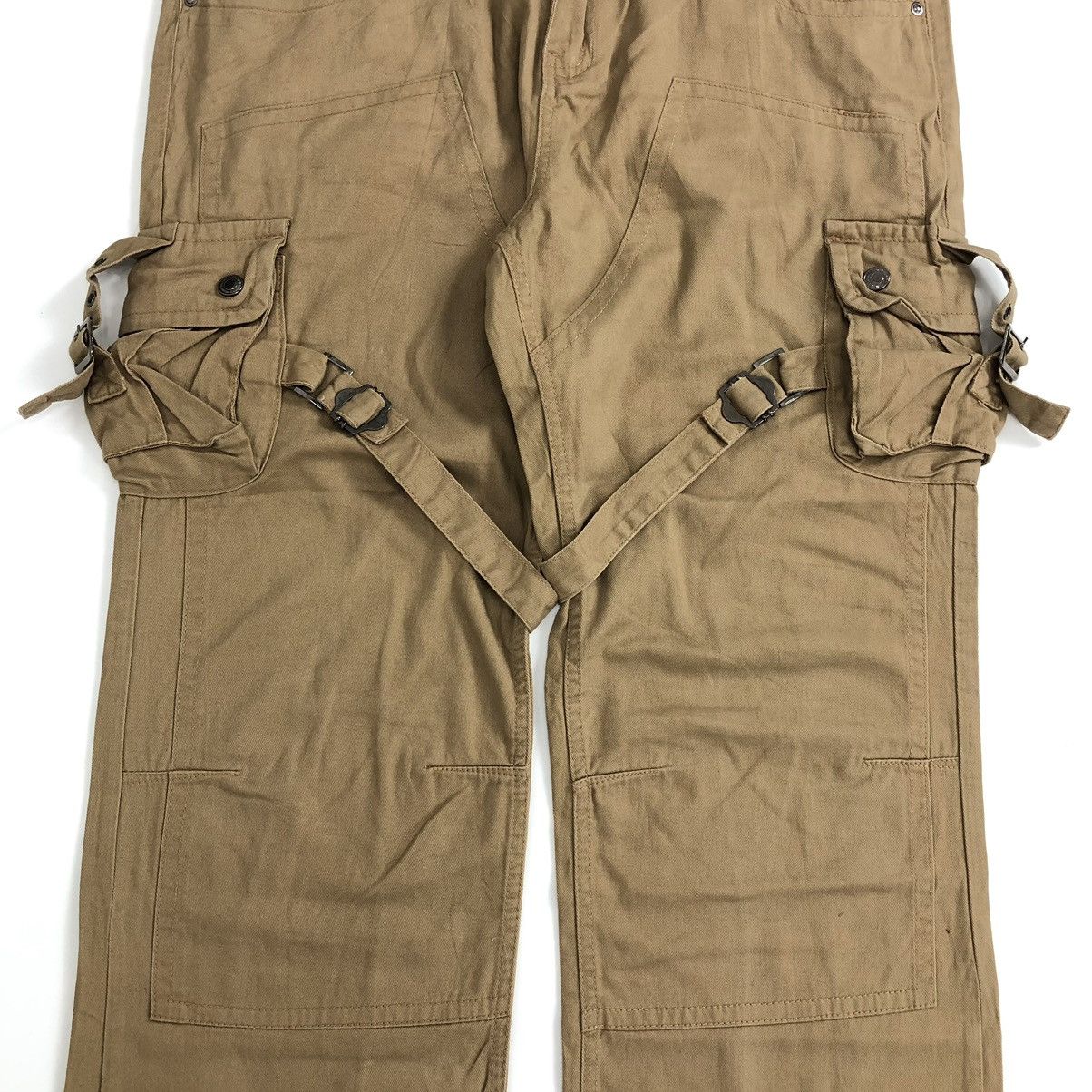 If Six Was Nine × Japanese Brand × LOWBOX Vintage Y2K Lowbox Bondage Double Knee Cargo Pants Size US 34 / EU 50 - 5 Thumbnail