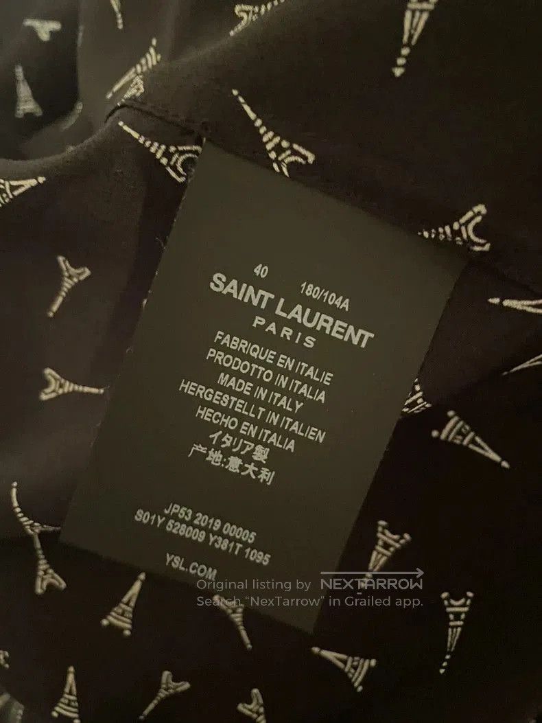 Saint Laurent Paris Saint Laurent Silk Eiffel Tower Shirt. Size US XXS / EU 40 - 5 Thumbnail