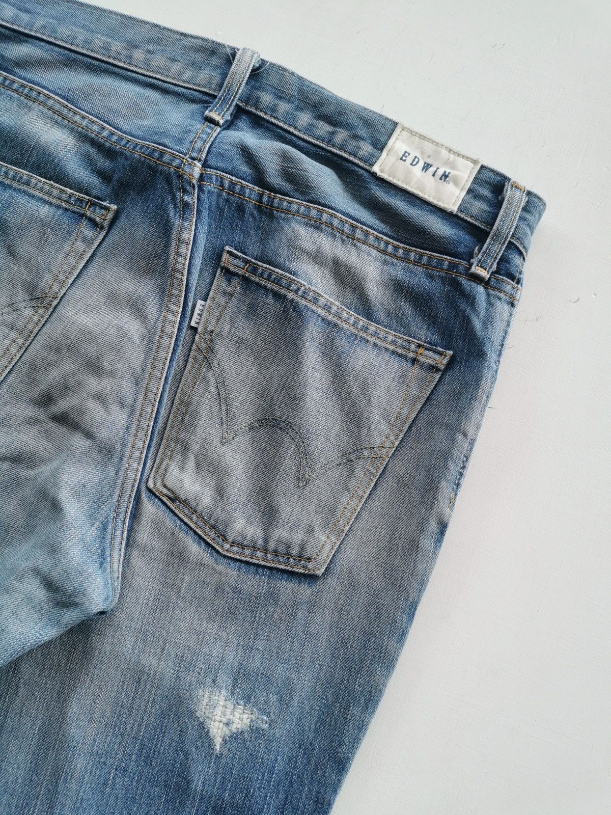 Edwin Edwin White Label KS0003 Distressed Denim Shorts Size US 32 / EU 48 - 7 Thumbnail