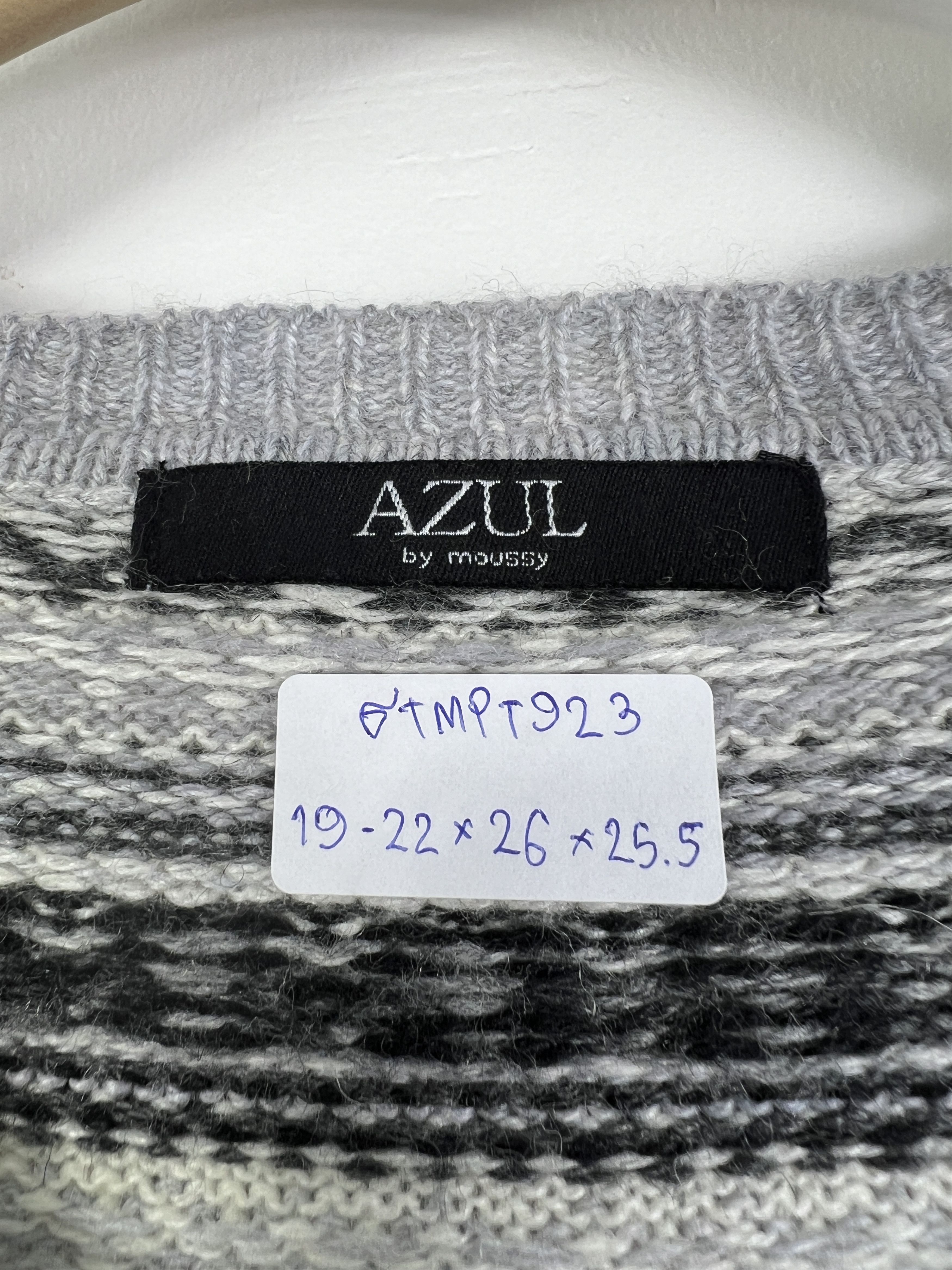 Japanese Brand × MOUSSY Azul by Moussy Geometric Knit Sweater (S) GTMPT923 Size S / US 4 / IT 40 - 3 Thumbnail