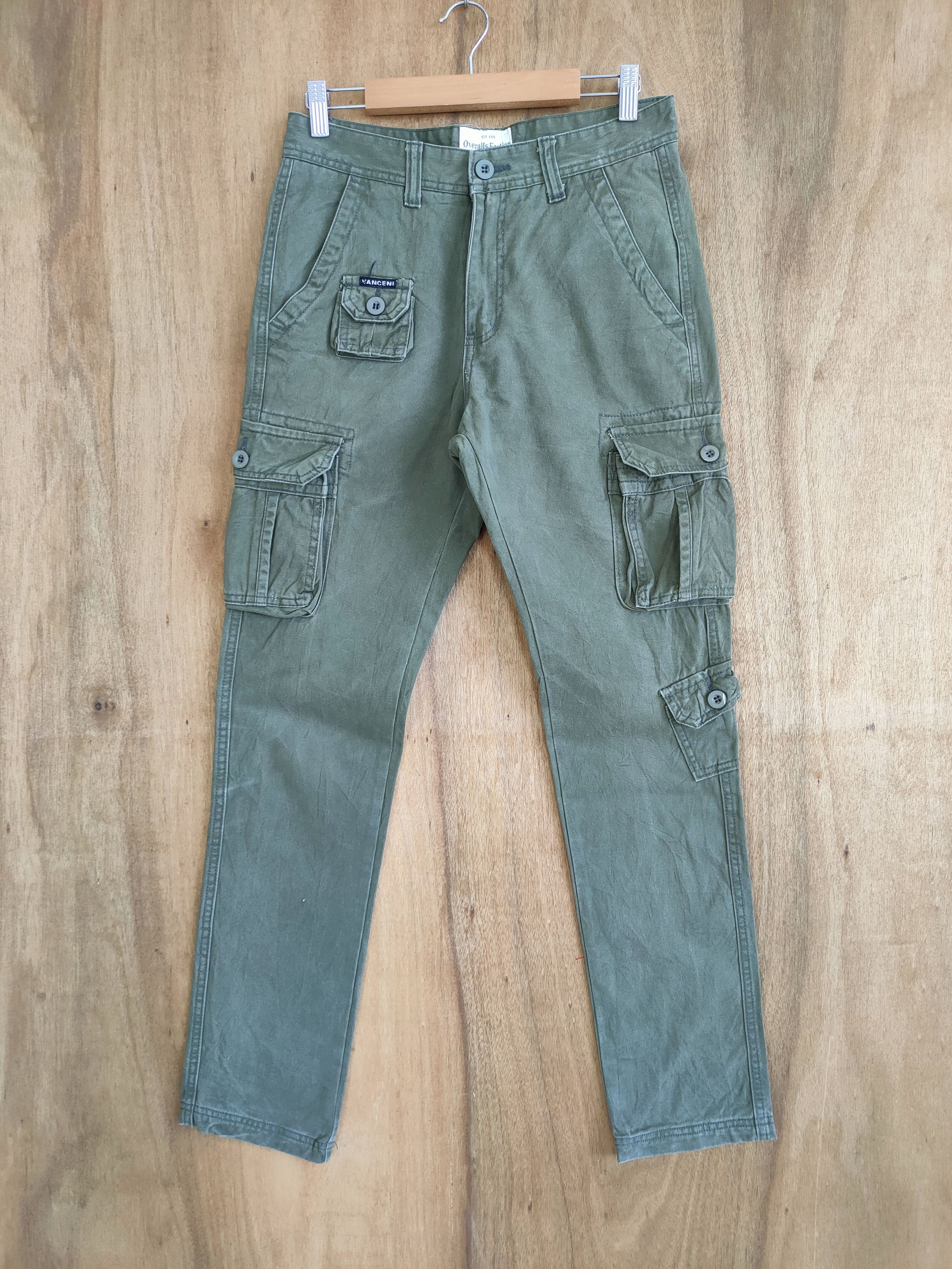 image of Vintage Vencani Multipocket Cargo Pants in Green, Men's (Size 29)