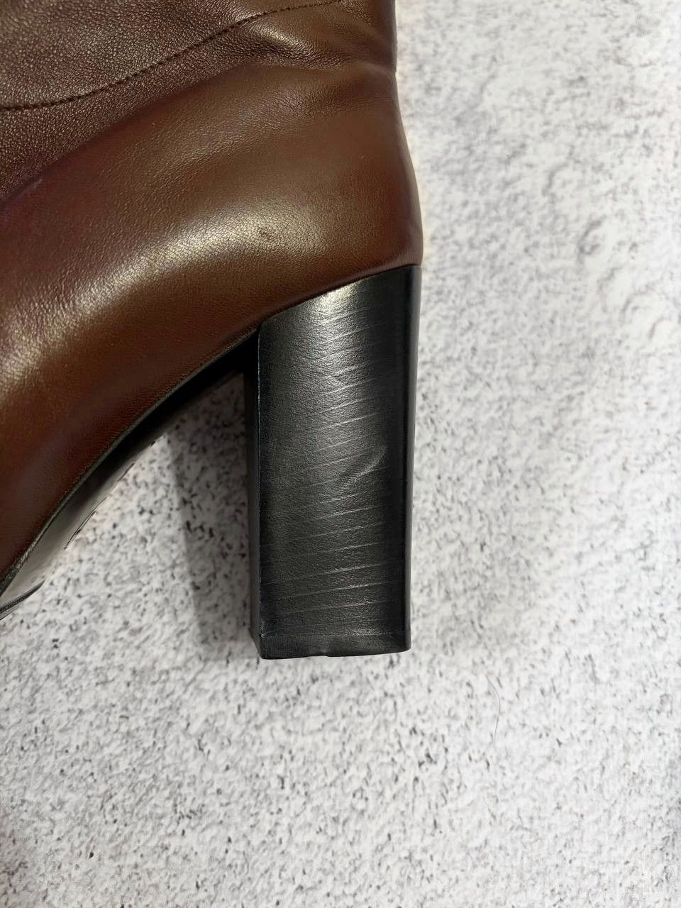 Chanel CHANEL Vintage CC Logo Brown Leather Knee High Boots Size US 5.5 / IT 35.5 - 14 Thumbnail