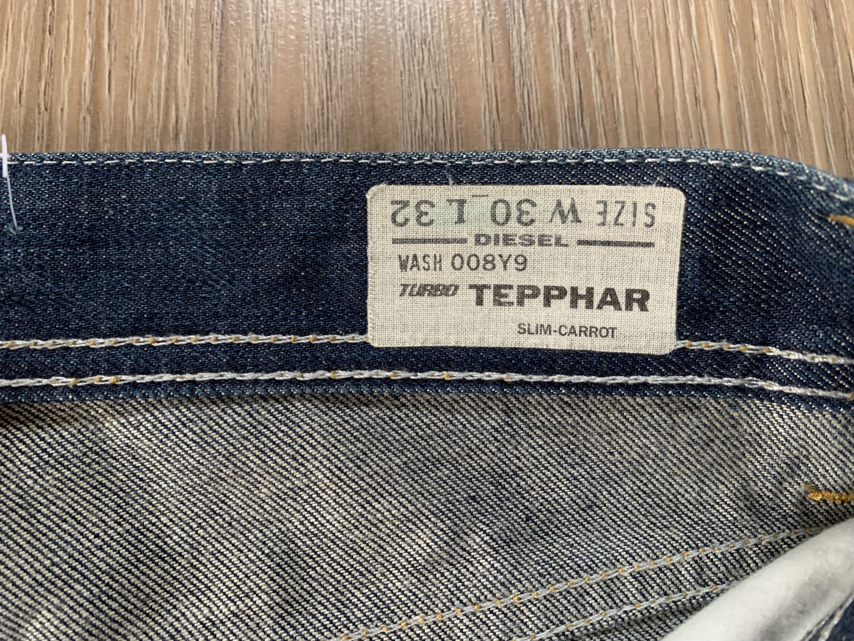 Diesel × Vintage Diesel Turbo Tepphar Slim Carrot Jeans Size US 30 / EU 46 - 8 Thumbnail