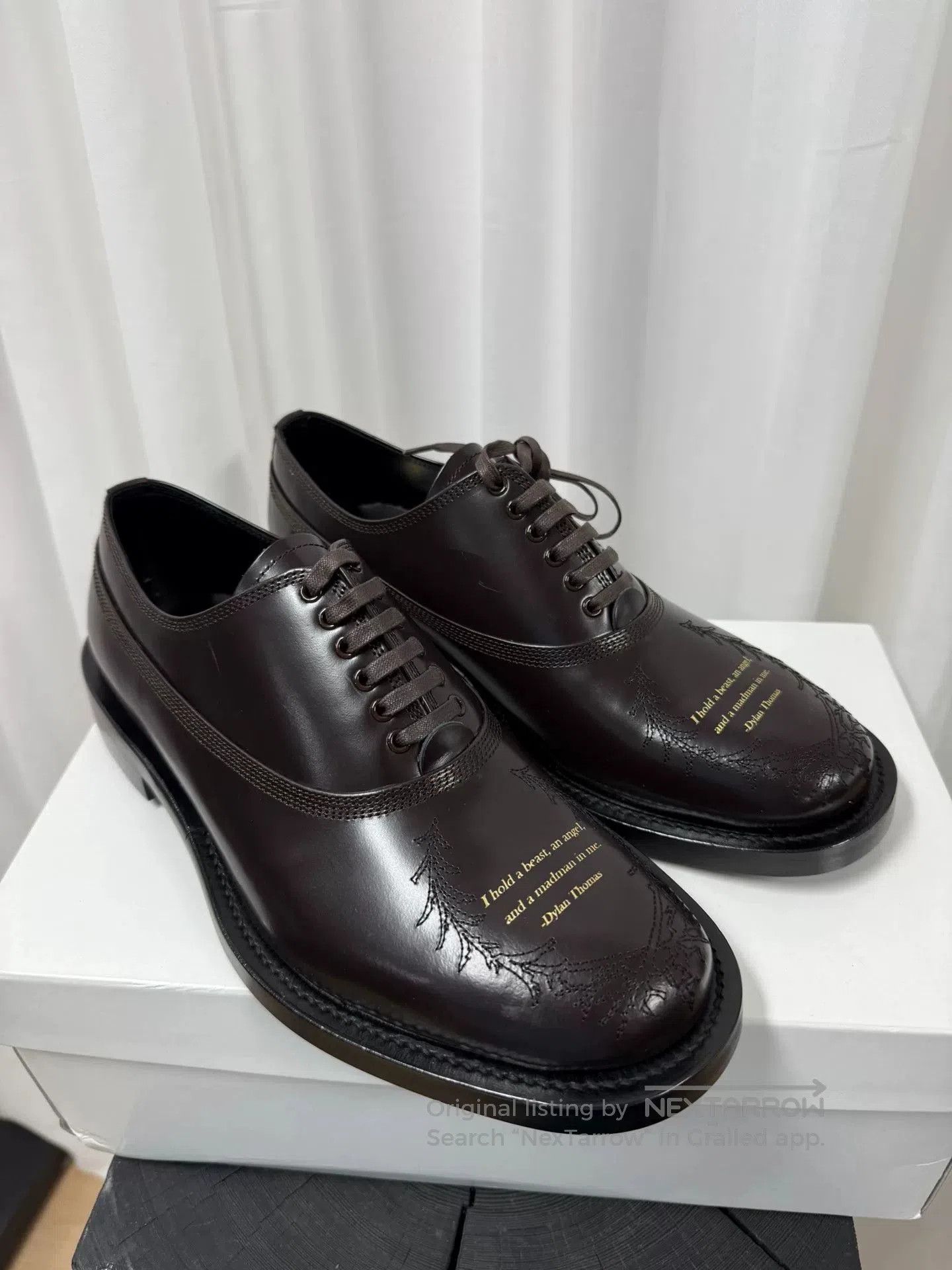 Comme des Garcons Homme Plus UNDERCOVER Poetry Derby Shoes in Size M. Size US 10 / EU 43 - 2 Thumbnail