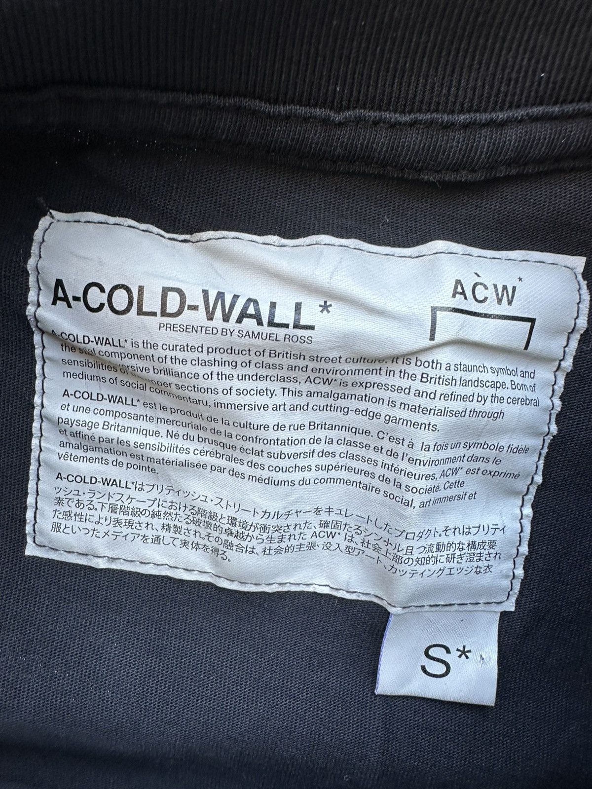 A-COLD-WALL* A Cold Wall Graphic Tee Shirt Men Size Small Black Authentic Size US S / EU 44-46 / 1 - 4 Thumbnail