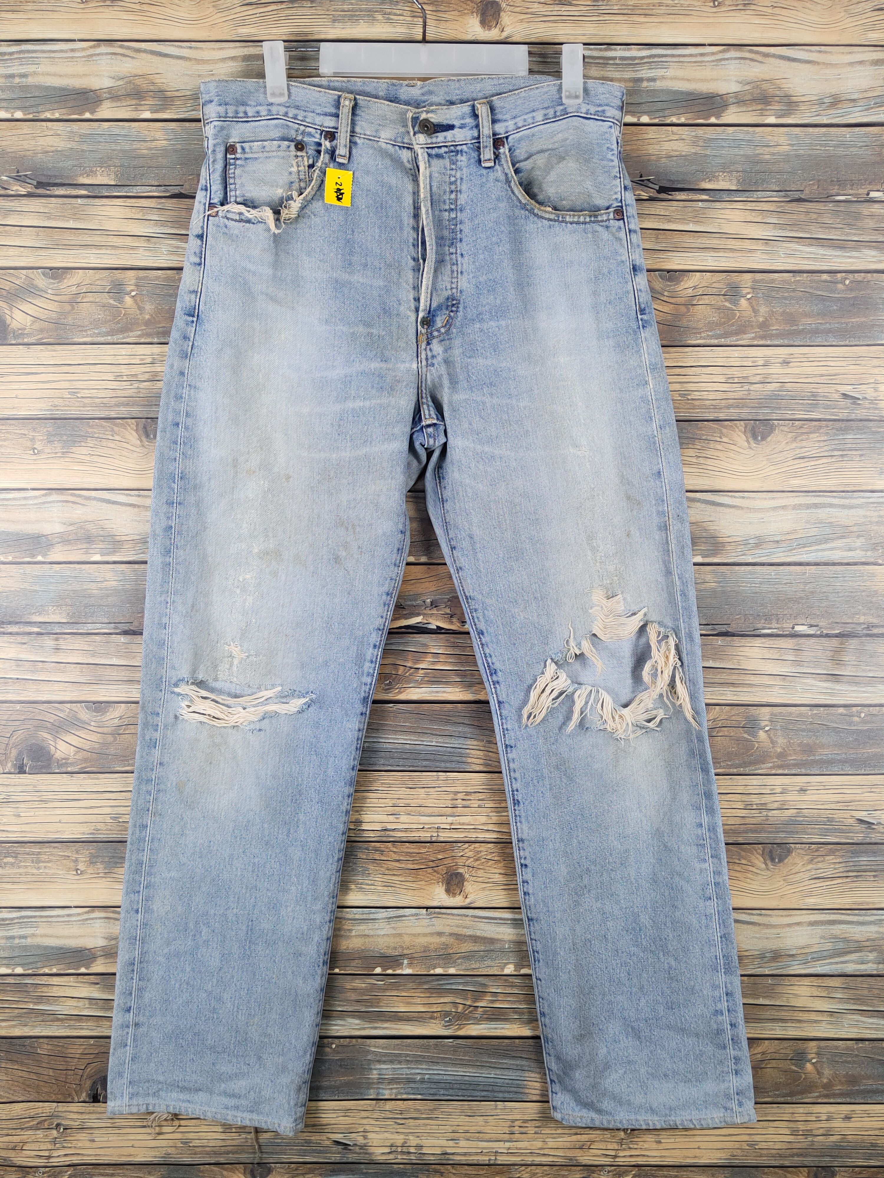 Levi's Levi's vintage selvedge faded Distressed Ripped denim #W1490 Size US 32 / EU 48 - 1 Thumbnail