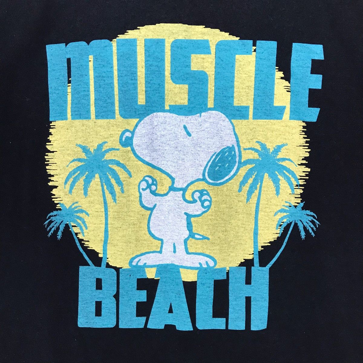 Peanuts Vintage Snoopy Peanuts Muscle Beach Tee Shirt Size US L / EU 52-54 / 3 - 3 Thumbnail