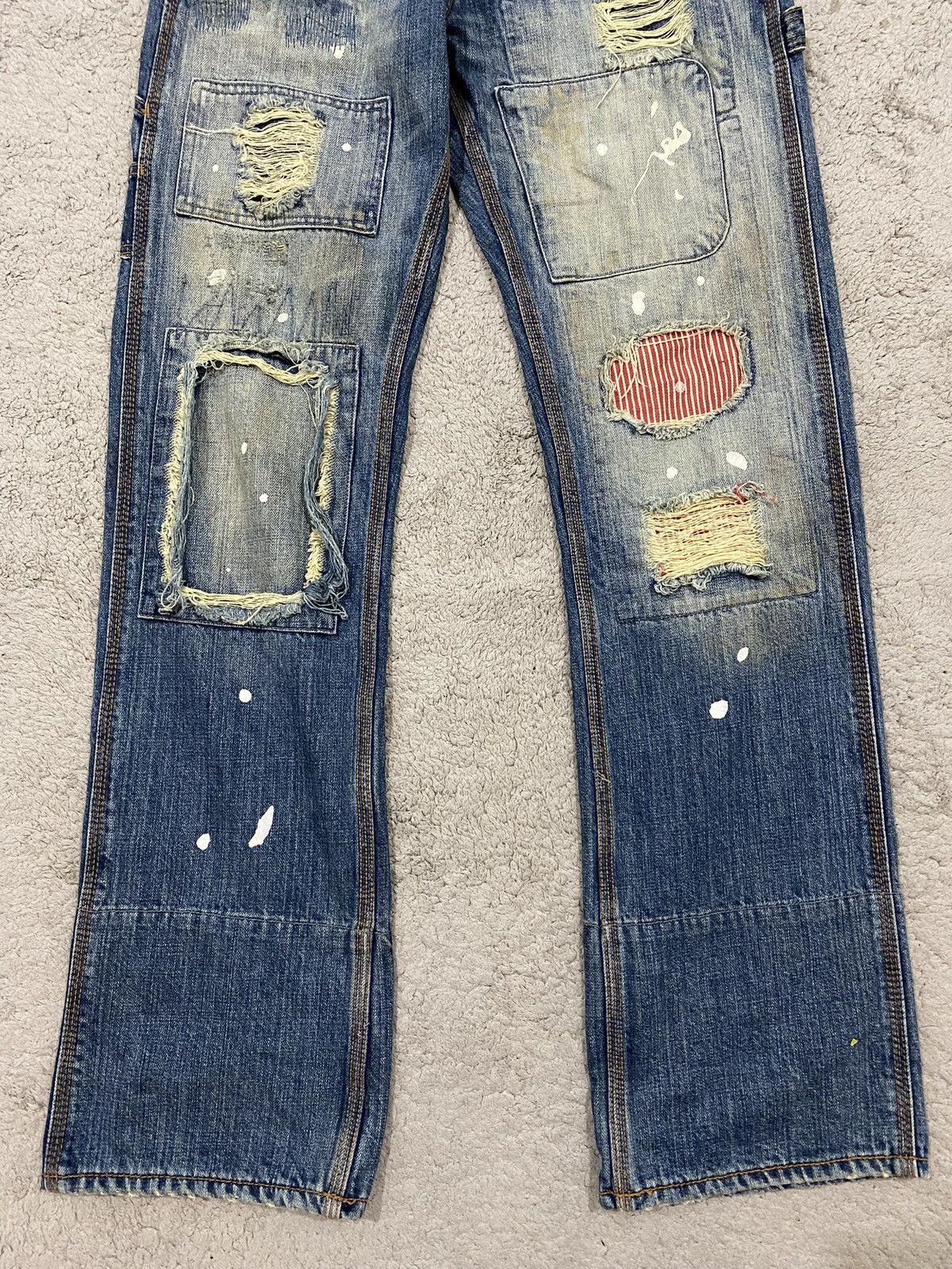 Junya Watanabe Back Vintage Distressed Patchwork Denim like Junya Watanabe Size US 32 / EU 48 - 4 Thumbnail