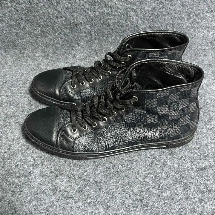 Louis Vuitton Louis Vuitton Classic Checkered High-Top Sneakers -2508 Size US 8.5 / EU 41-42 - 1 Thumbnail