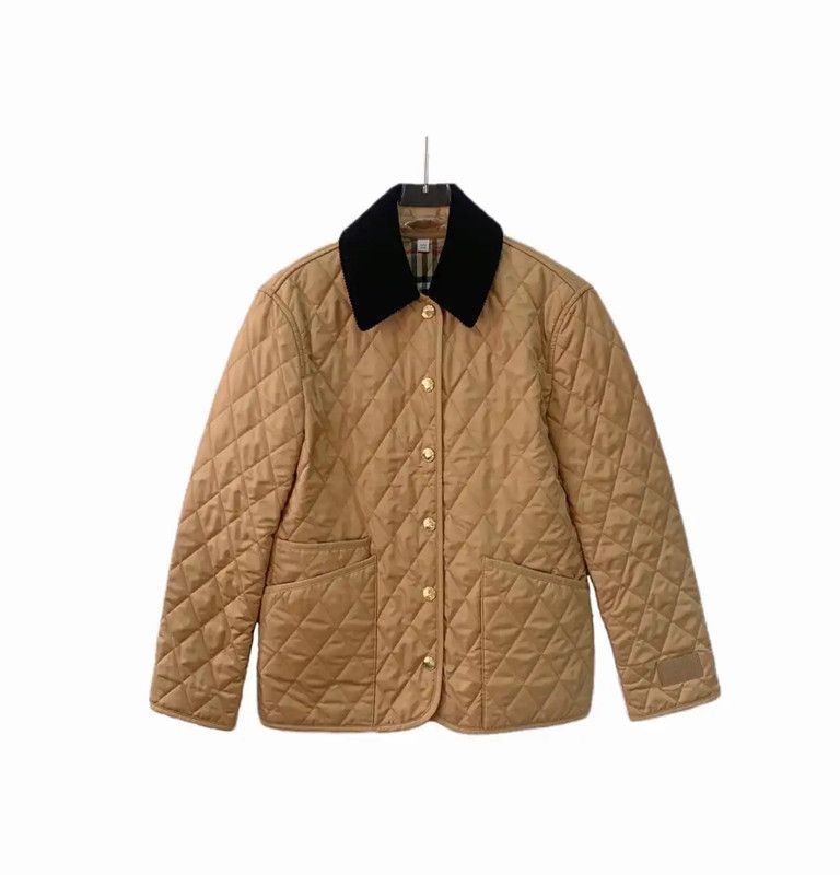 Burberry Burberry Quilted Brown Cotton Men's Jacket Size US XXS / EU 40 - 1 Thumbnail